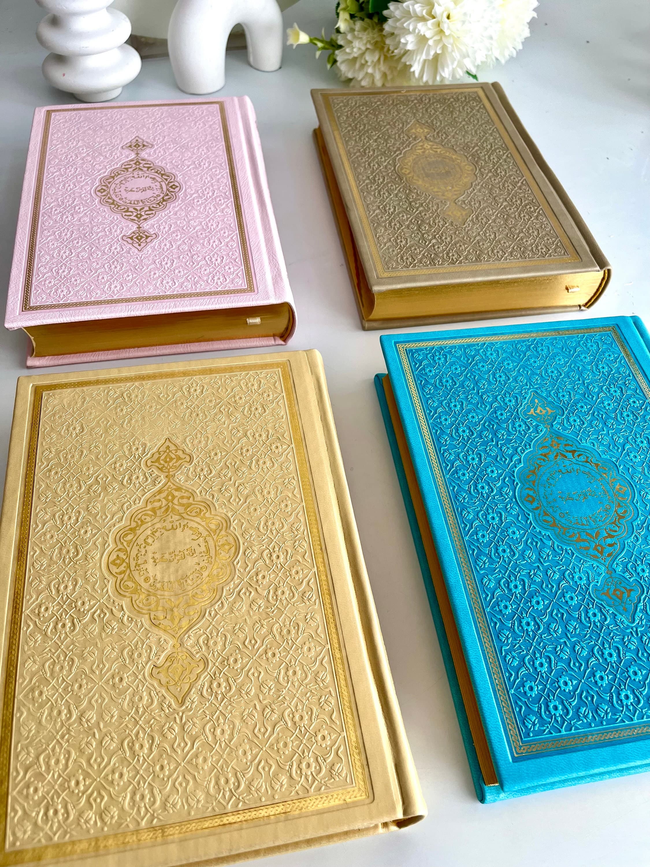 Medium Black Arabic Quran, Men Quran Gift, Special Quran Gift Set, Ramadan Gift, Eid Gift, Arabic Leather Quran, Prayer Rug, Crystal Tasbih - image 2