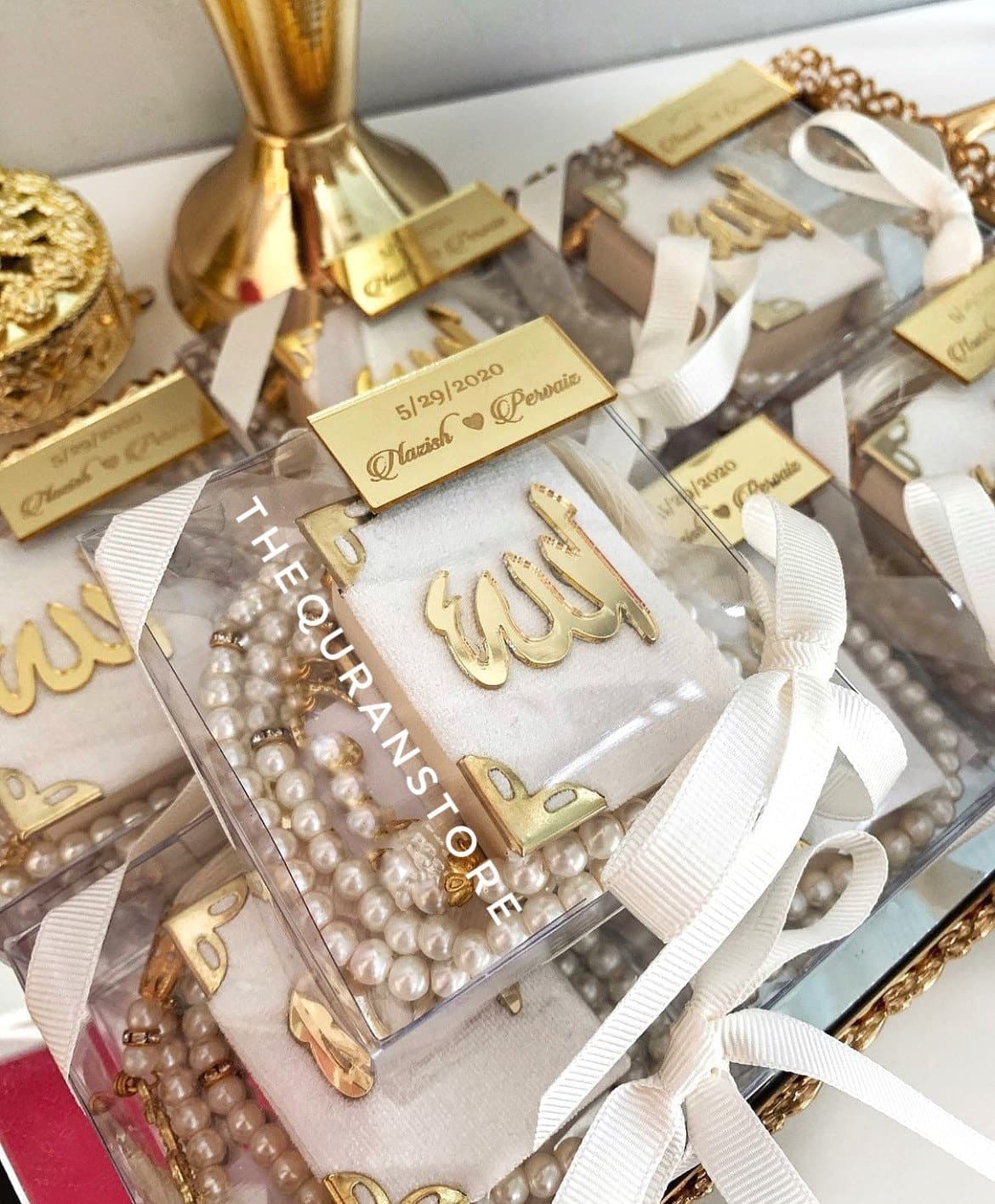 Custom Mini Quran Gift Set, Umrah Mubarak, Muslim Wedding Favors, Eid-ul Fitr, Islamic Gift, Arabic Quran and Tasbih Set, Ameen Gift, Hajj