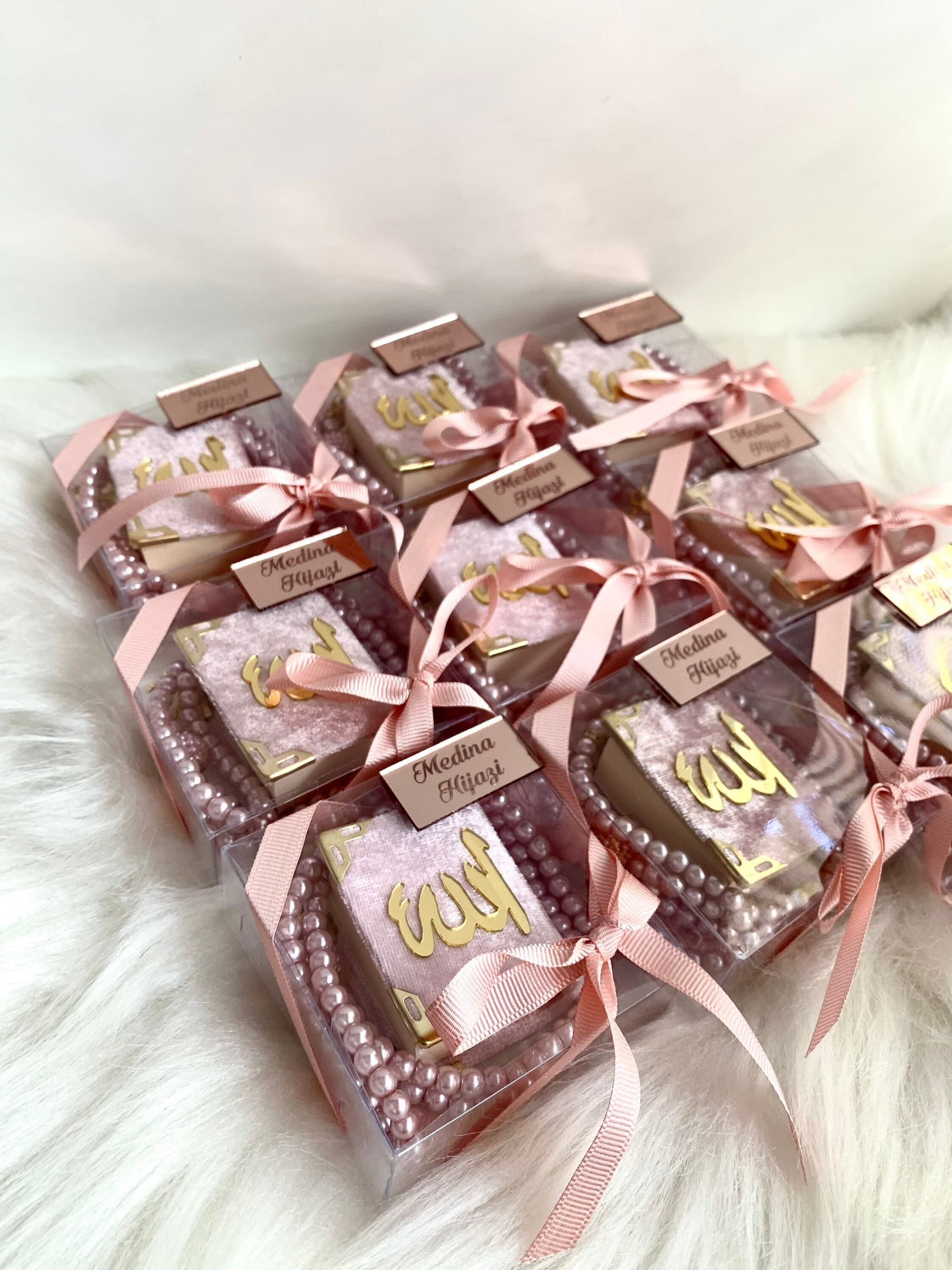 Rose Gold Mini Quran Gift, Umrah Mubarak, Muslim Baby Favors, Personalized Islamic Baby Gift, Arabic Quran and Tasbih Set, Ramadan Gift, Eid - image 3