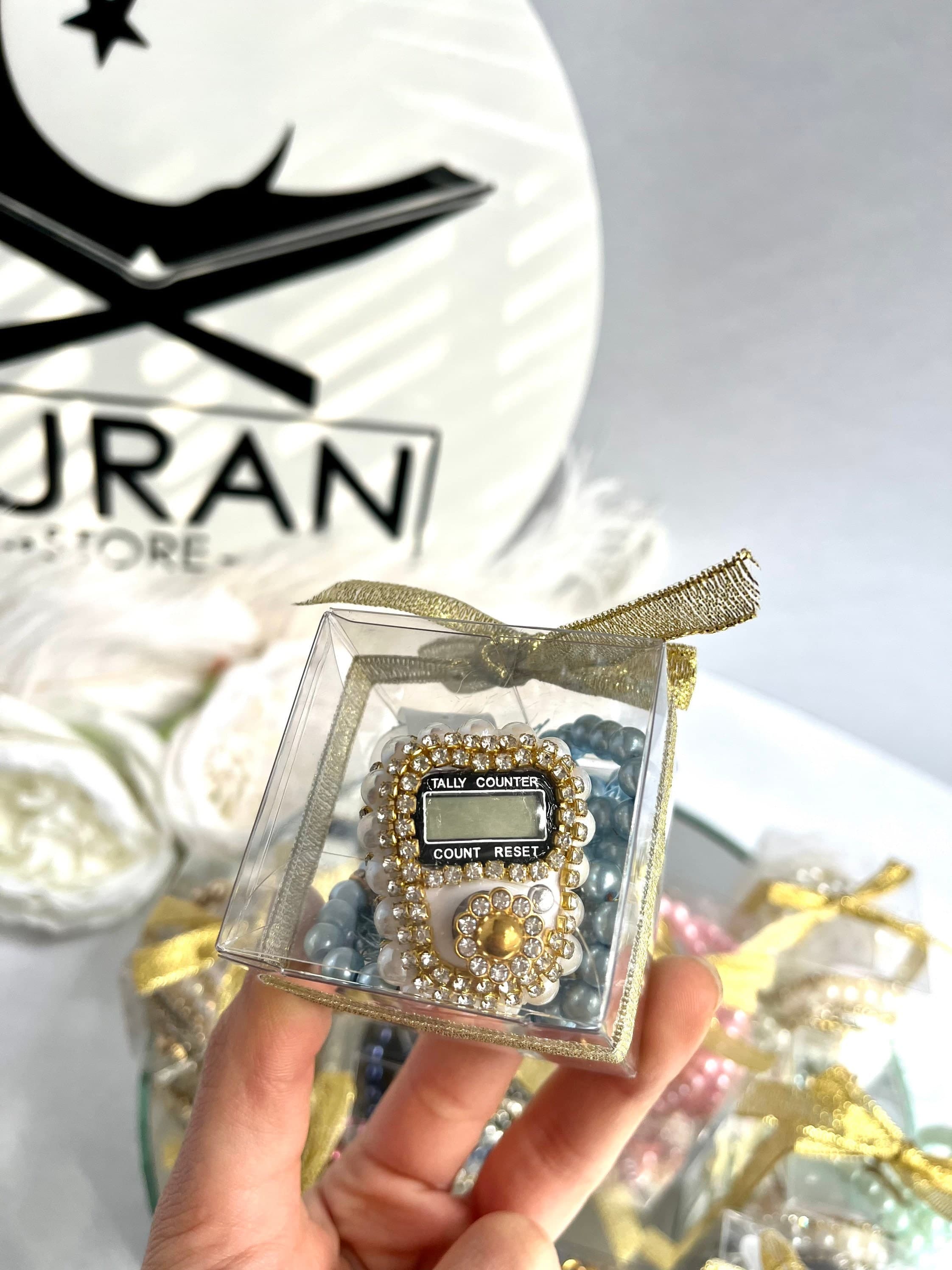 Dhikr Gift, Swarovski Digital Tasbih, PrayerBeads Bundle, Finger Counter, Misbaha, Tasbeeh, Eid Gift, Muslim Hajj Gift, Umrah Favors - image 5