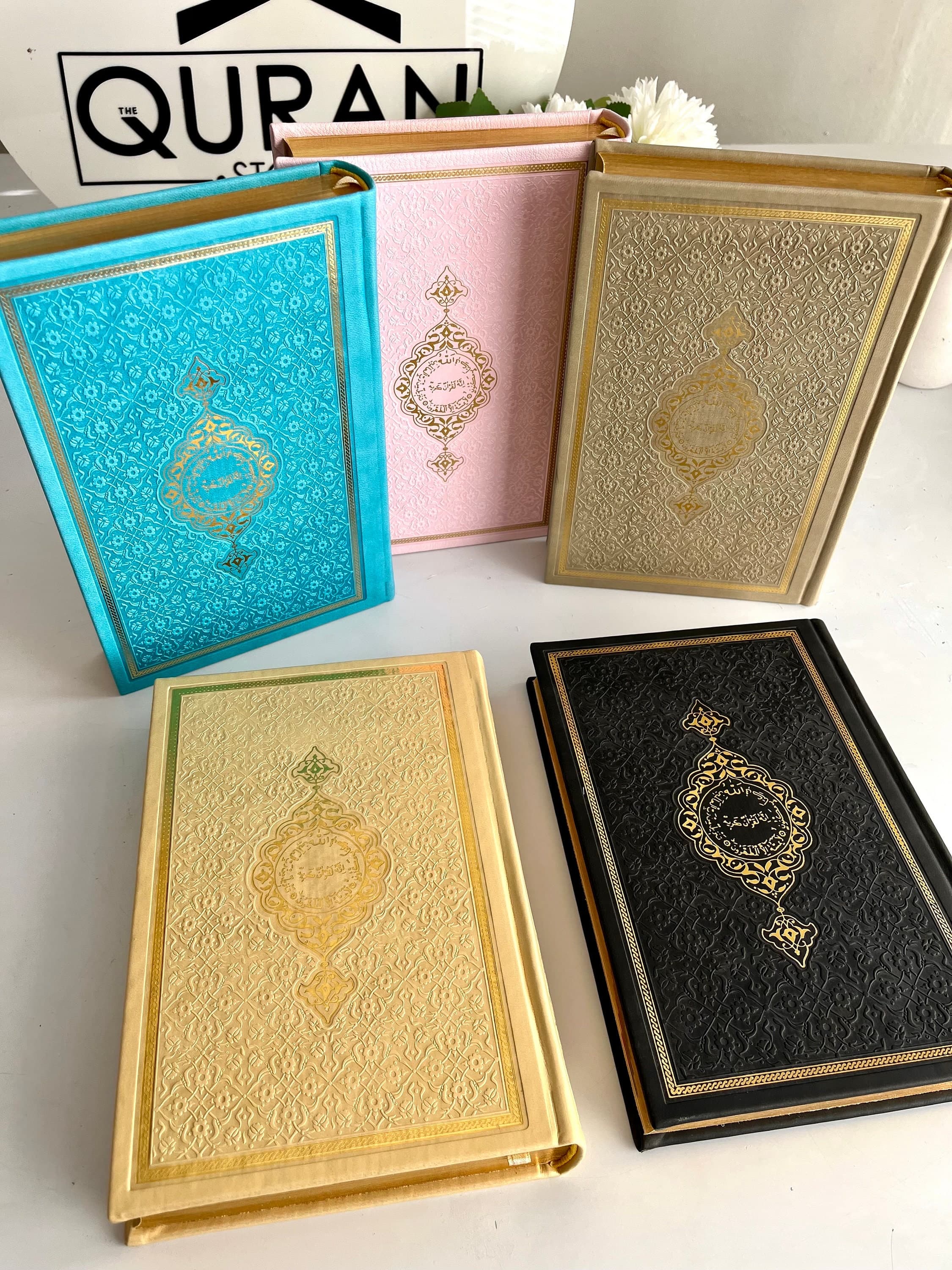 Medium Black Arabic Quran, Men Quran Gift, Special Quran Gift Set, Ramadan Gift, Eid Gift, Arabic Leather Quran, Prayer Rug, Crystal Tasbih - image 3