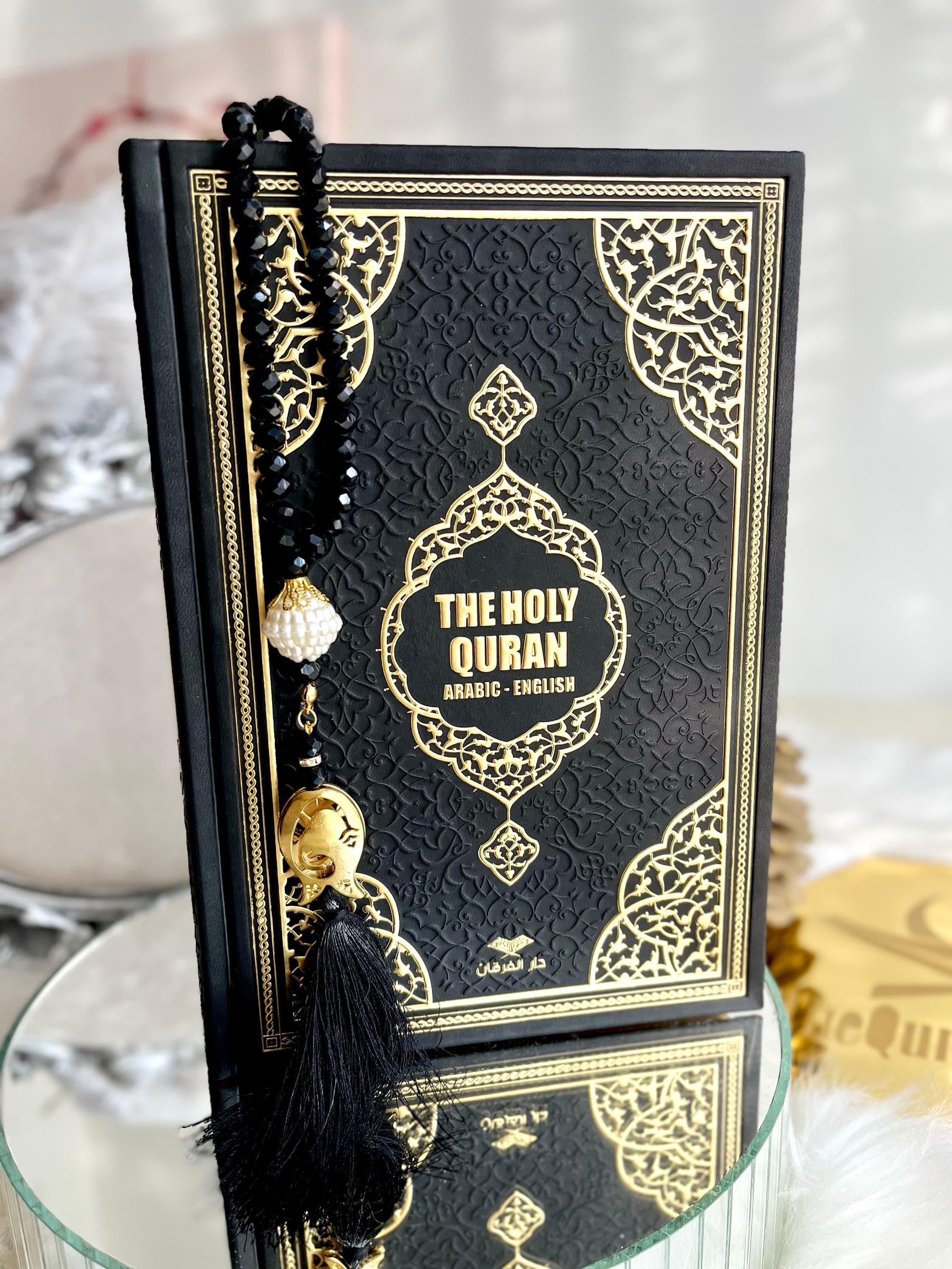 Black English Quran, Ramadan Kareem Gift, Eid Mubarak Gift, Islamic Gift, Men Muslim Gift, Prayer Matte, Sejadah, Tasbih, Translate Quran - image 5