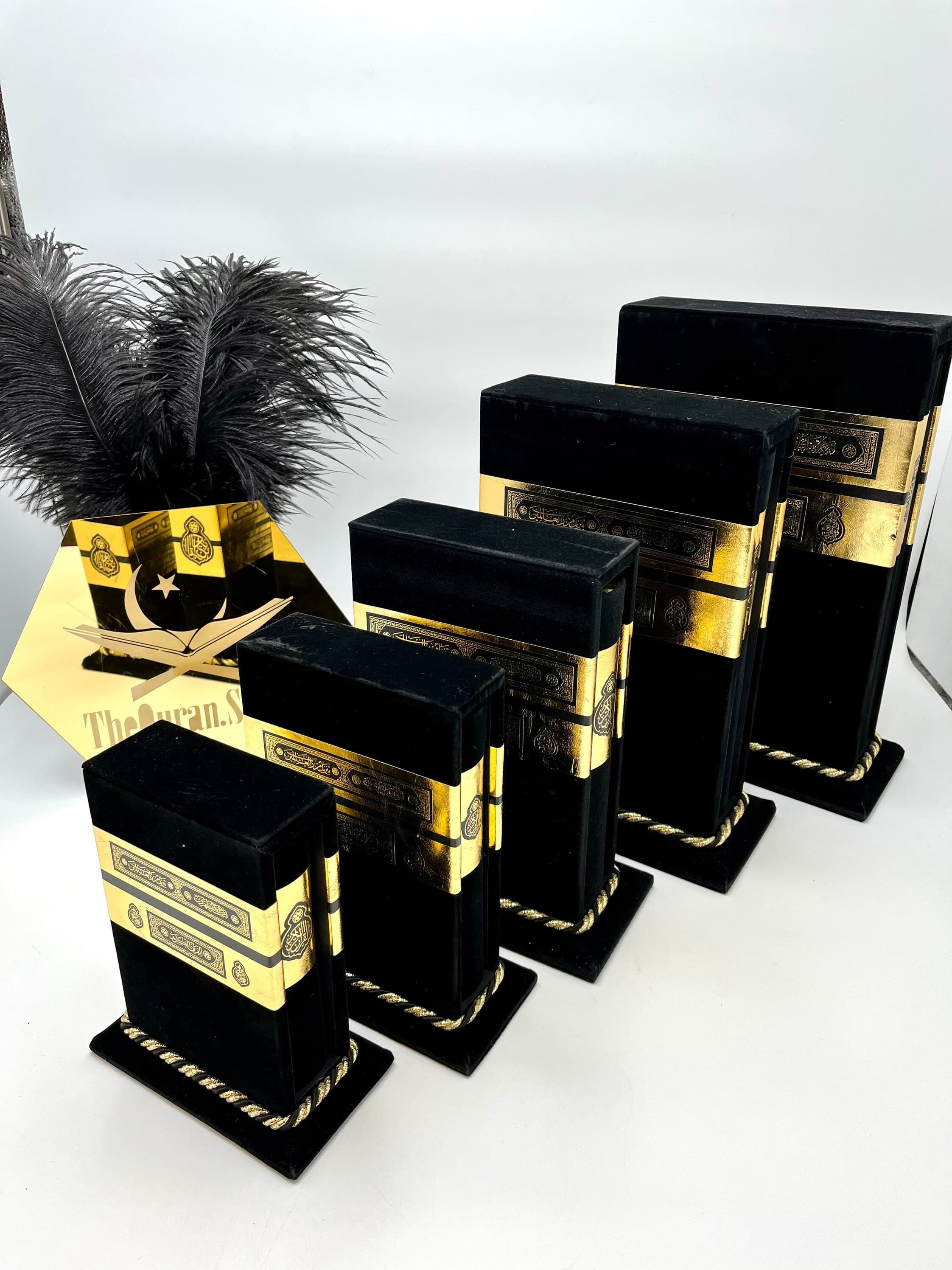 Kaaba Quran Velvet Embossed and Quran Box, Quran Gift, Muslim Men Quran, Ramadan Gift Set, Arabic Quran, Islamic Gift, Muslim Eid Gift - image 4