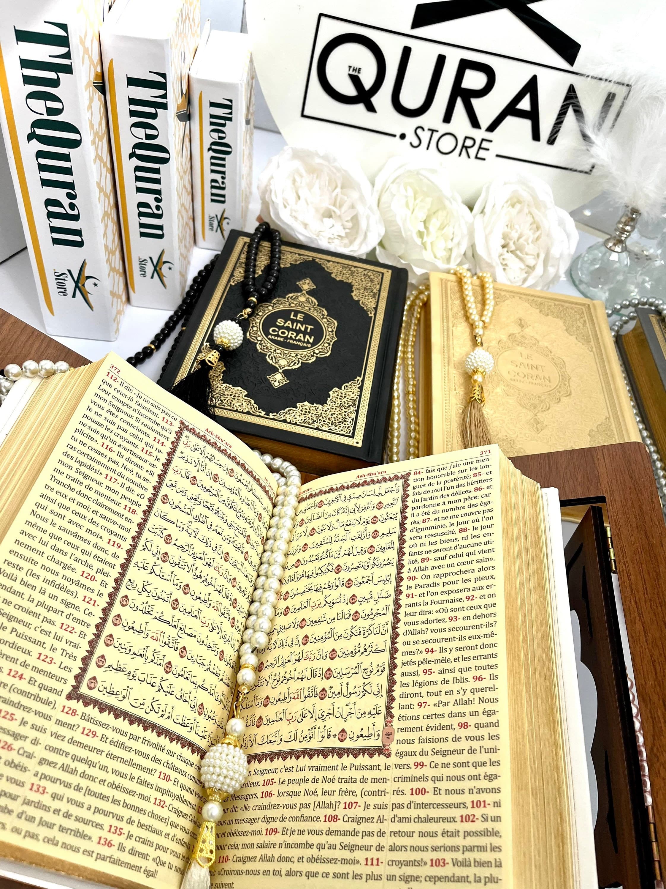 Traduction du Coran, Le Saint Coran, Ramadan Kareem, Cadeau musulman de l’Aïd, Coran Français, Coran en cuir, Tapis de prière, Chapelet - image 4
