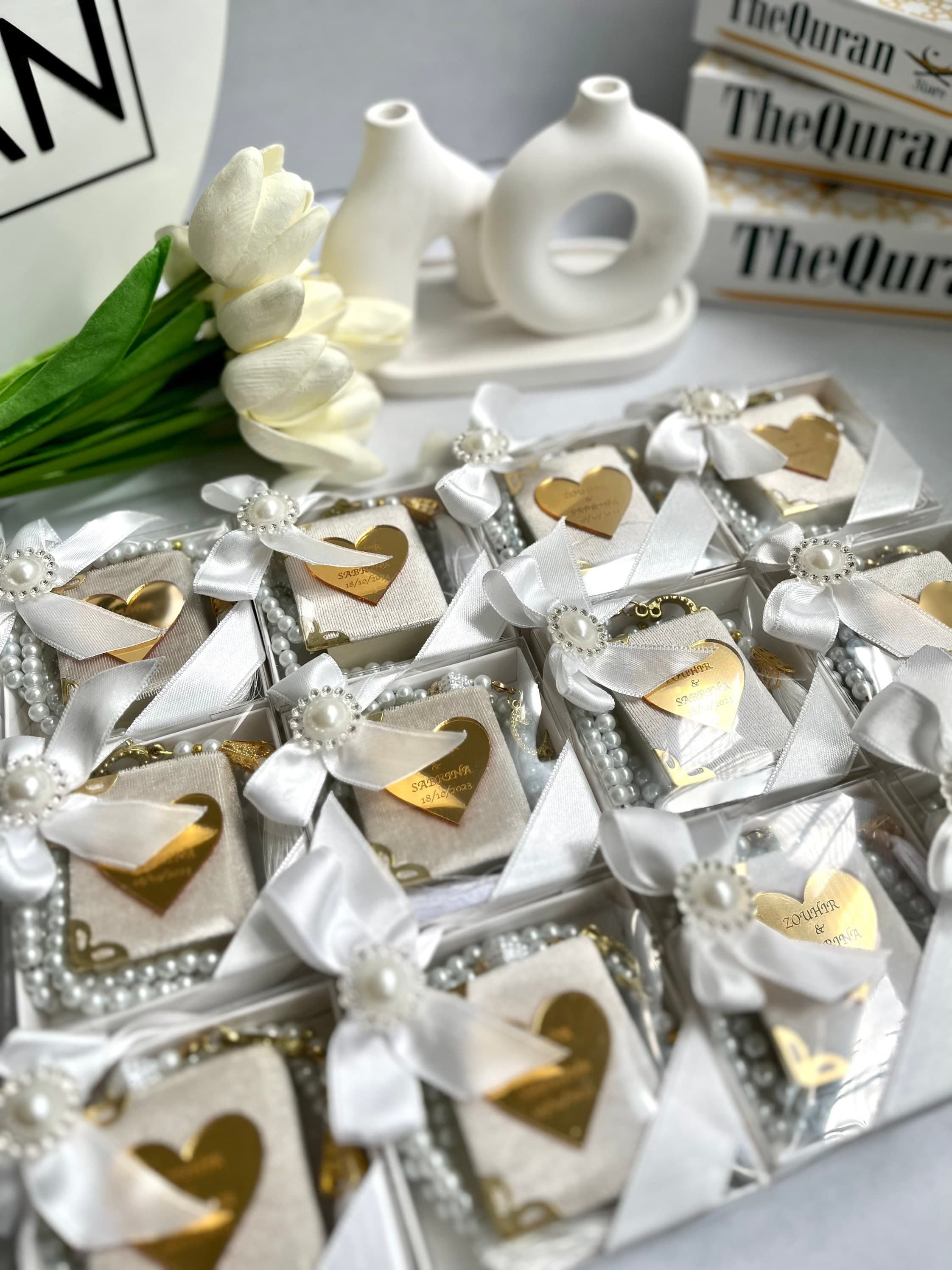 White Mini Quran Gift Set, Muslim Wedding Gift Set, Umrah Favors, Islamic Gift, Arabic Quran and Tasbih, Aqiqah Gift, Hajj Mubarak Gift - image 4