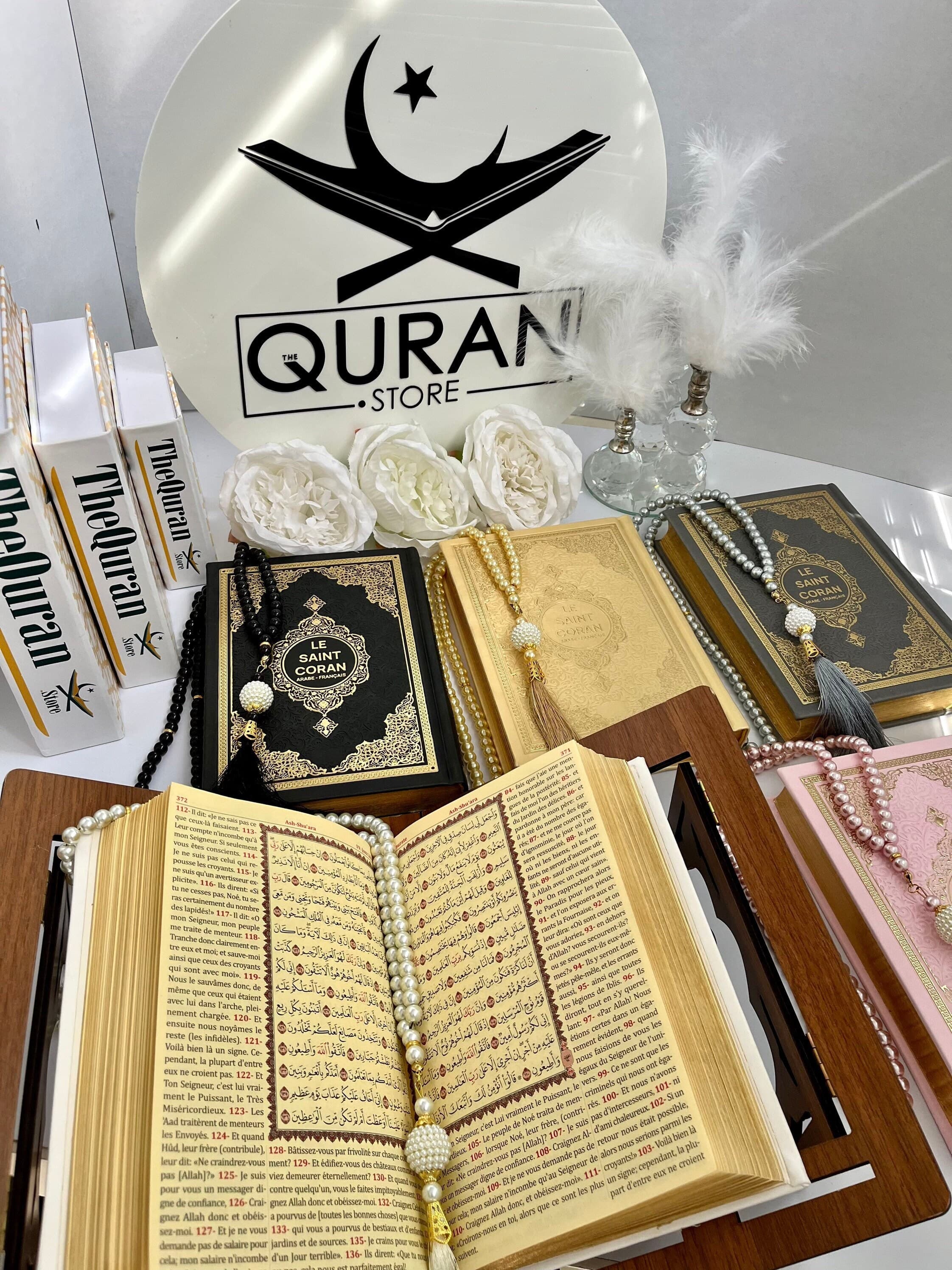 French Translation Quran, French Quran, Le Saint Coran, Ramadan Gift, French Muslim, Eid Gift, Leather Coran, Prayer Rug, Crystal Tasbih - image 4