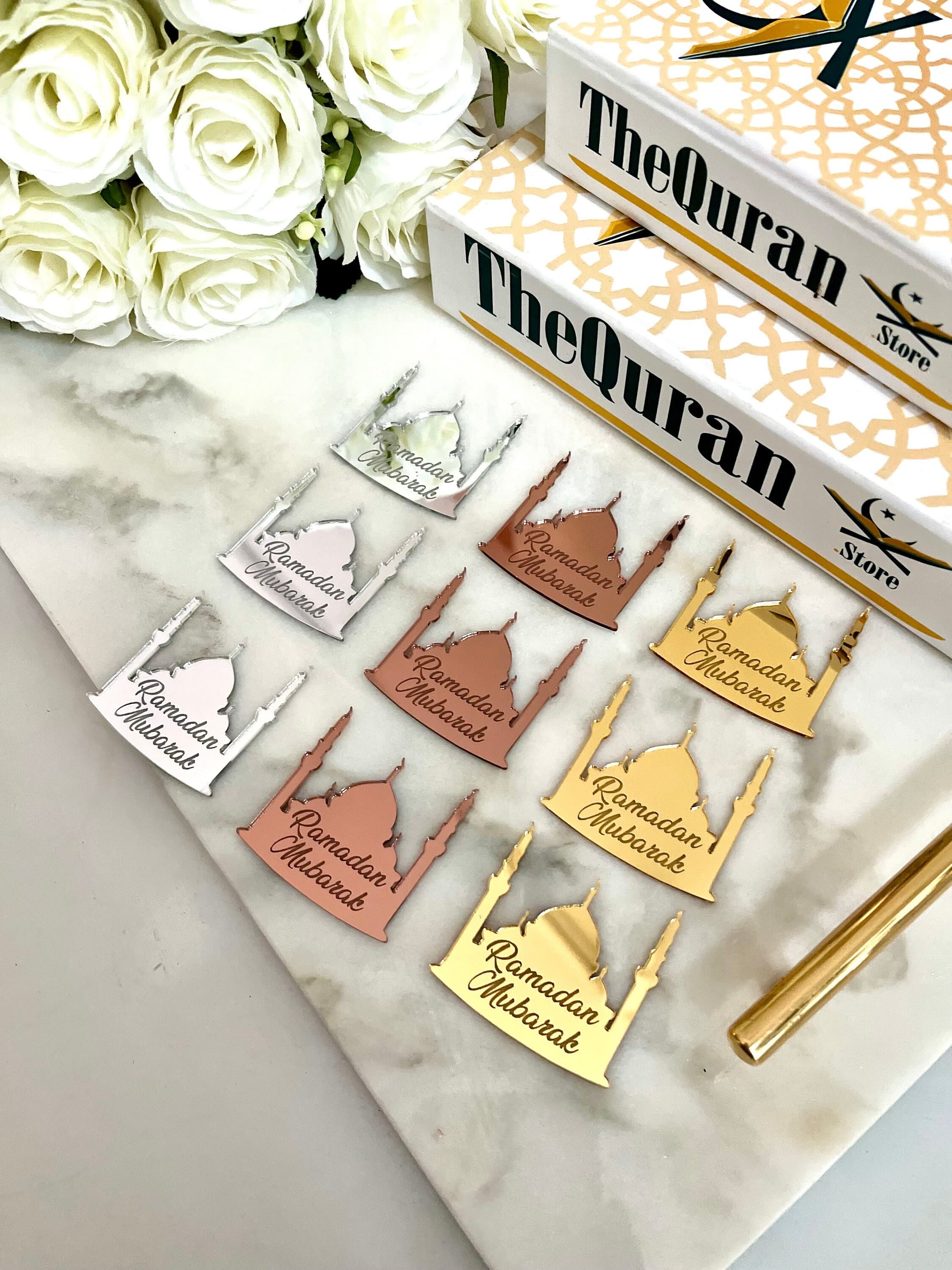 Eid Mubarak Tag Bundle, Ramadan Mubarak Favors Mirror Tag, Mosque Tag Label, Ramadan Gift Decor, Ramadan Decoration Tag, Acrylic Mosque Tag