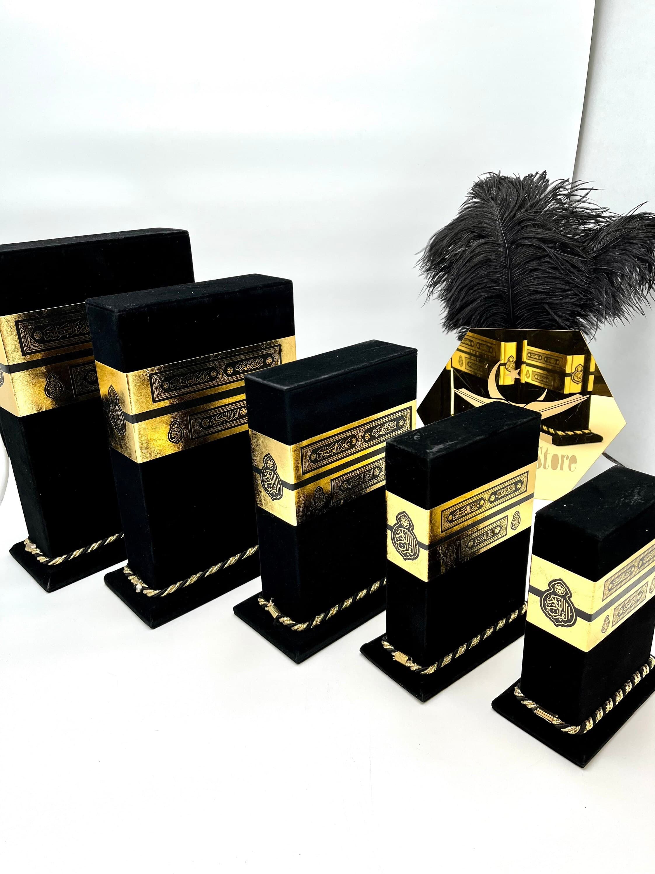 Kaaba Quran Velvet Embossed and Quran Box, Quran Gift, Muslim Men Quran, Ramadan Gift Set, Arabic Quran, Islamic Gift, Muslim Eid Gift - image 3