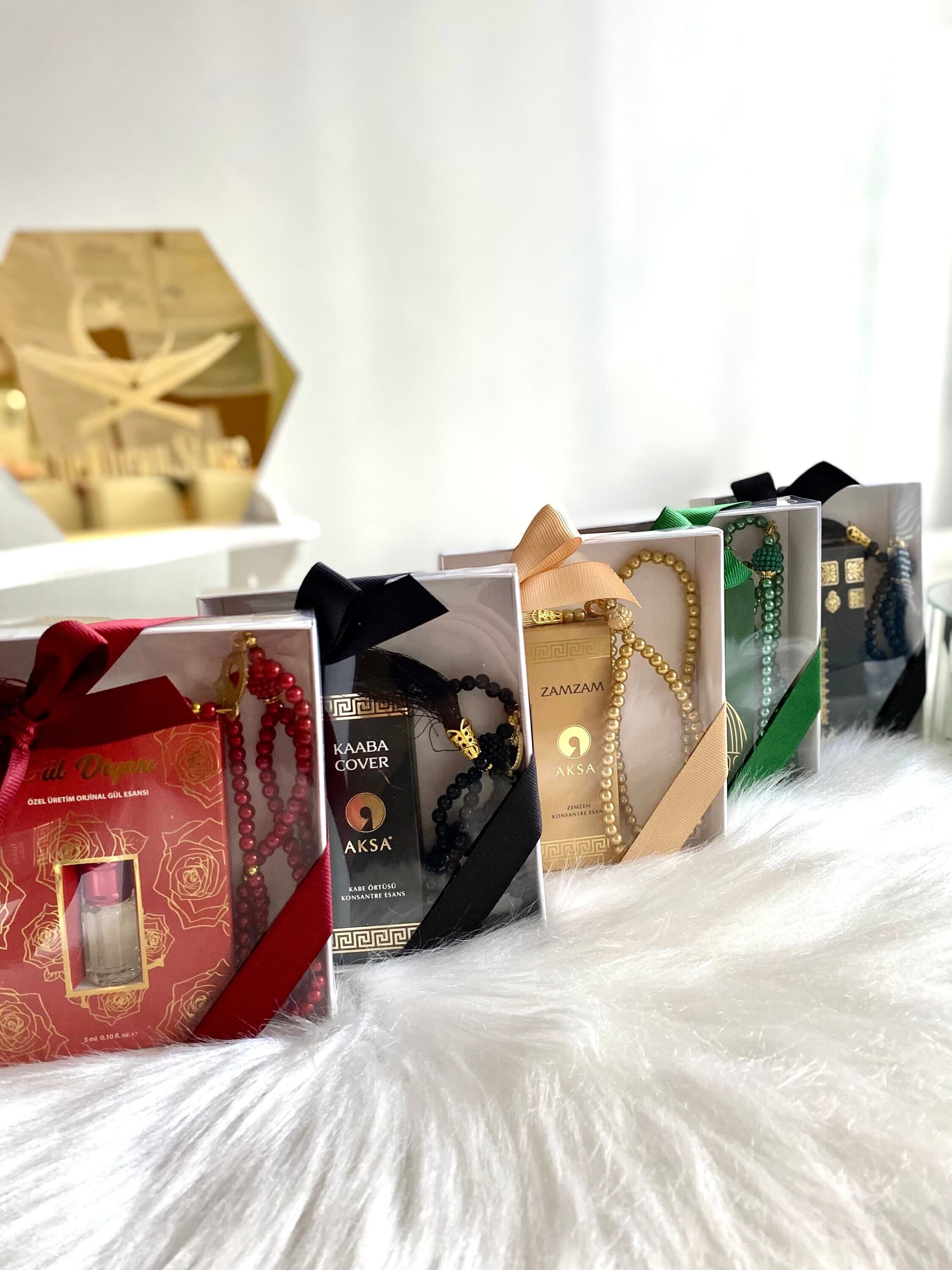 Islamic Perfume and Tasbih Gift Set, Ramadan Favors, Ramadan Mubarak Set, Kaaba's Kiswah Oil, Ataar Holy Kaaba Cover Perfume, Rose Oud - image 3