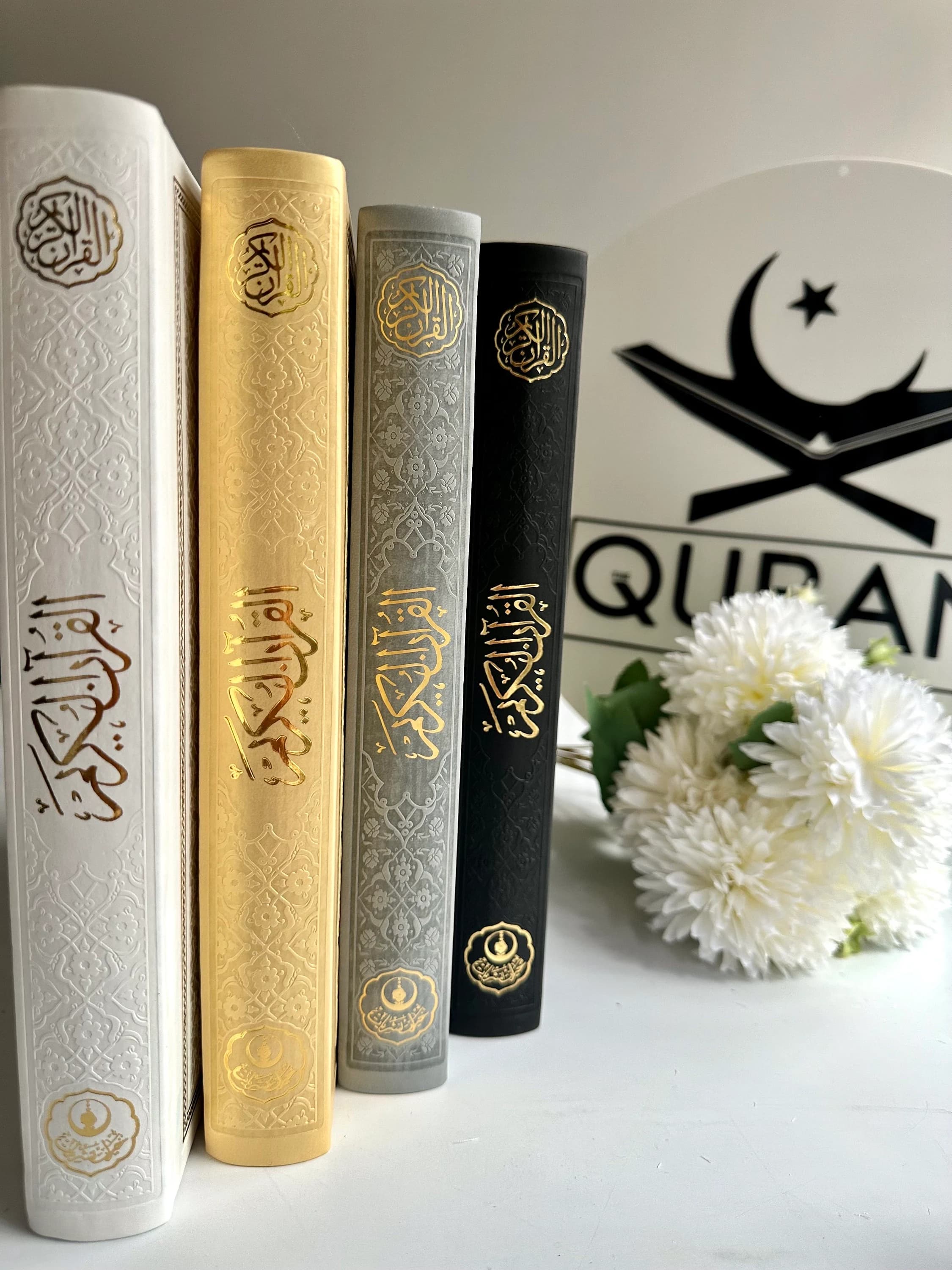 Large Silver Arabic Quran, Special Gray Quran Gift for Muslim Friend, Ramadan Gift, Islam Eid Gift, Arabic Leather Quran, Prayer Rug, Tasbih - image 5