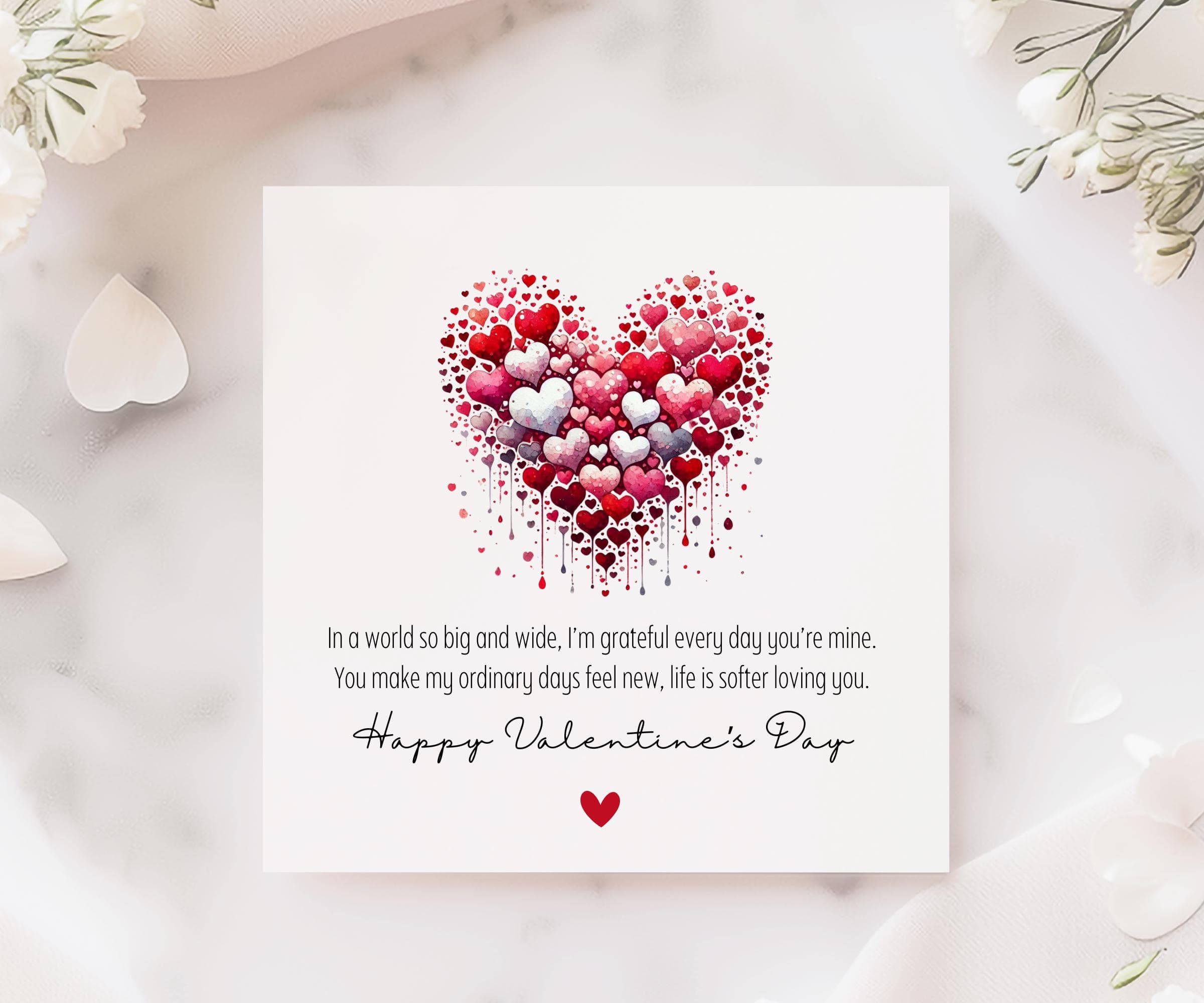 Happy Valentines Day Card, Lucky To Be Loved By You, Valentines Gift For Him, Simple Valentines Card, Valentines Day Gift For Her, Boyfriend