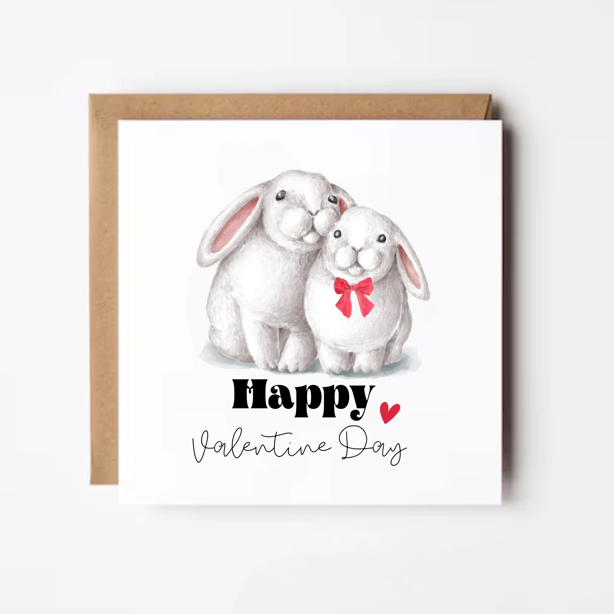 Bunny Valentine's Day Card: Romantic Soulmate Gift