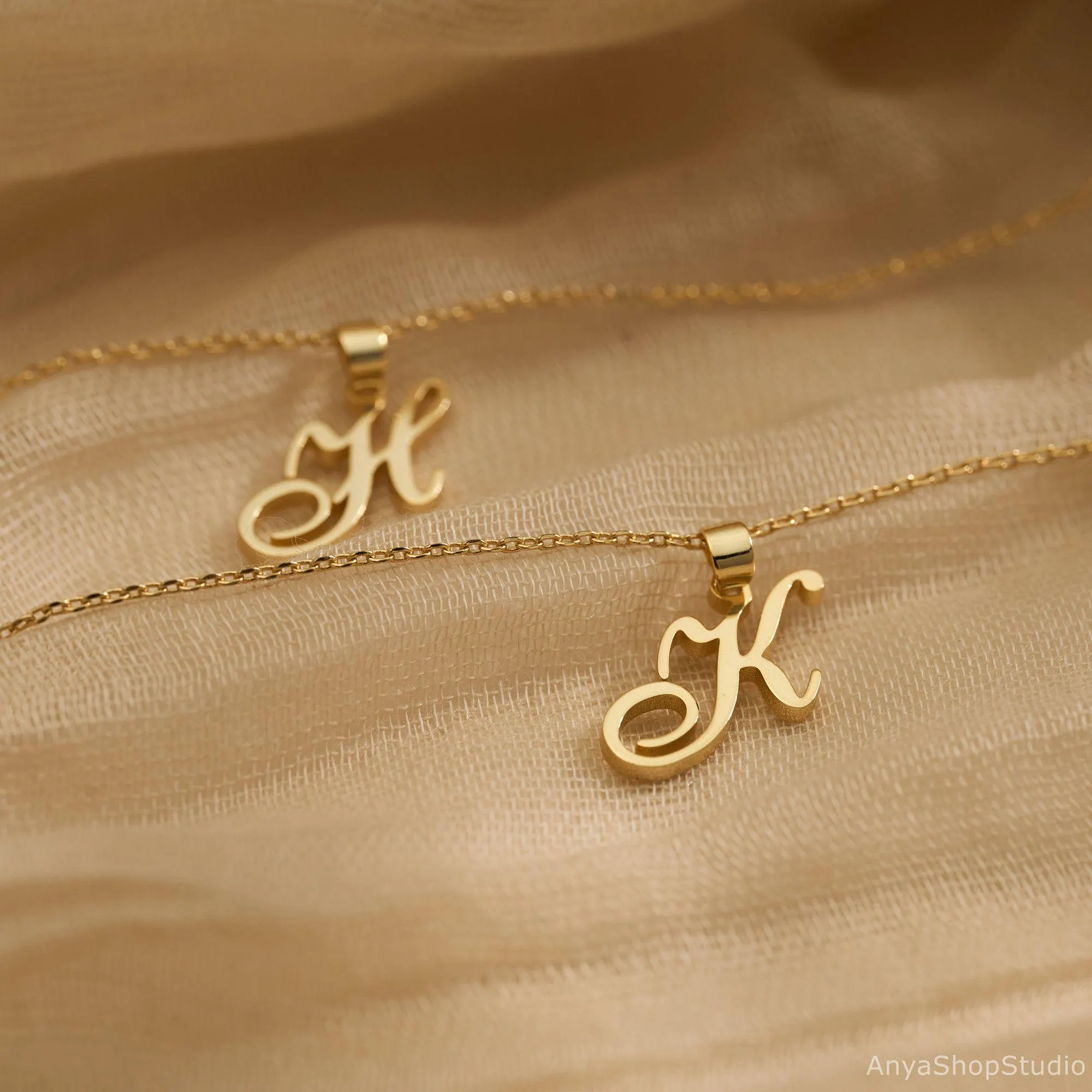 Custom Initial Pendent Necklace, Handmade Letter Charm Necklace, Personalized Jewelry, Personalized Gift for Her, Minimalist, Christmas Gift - image 5