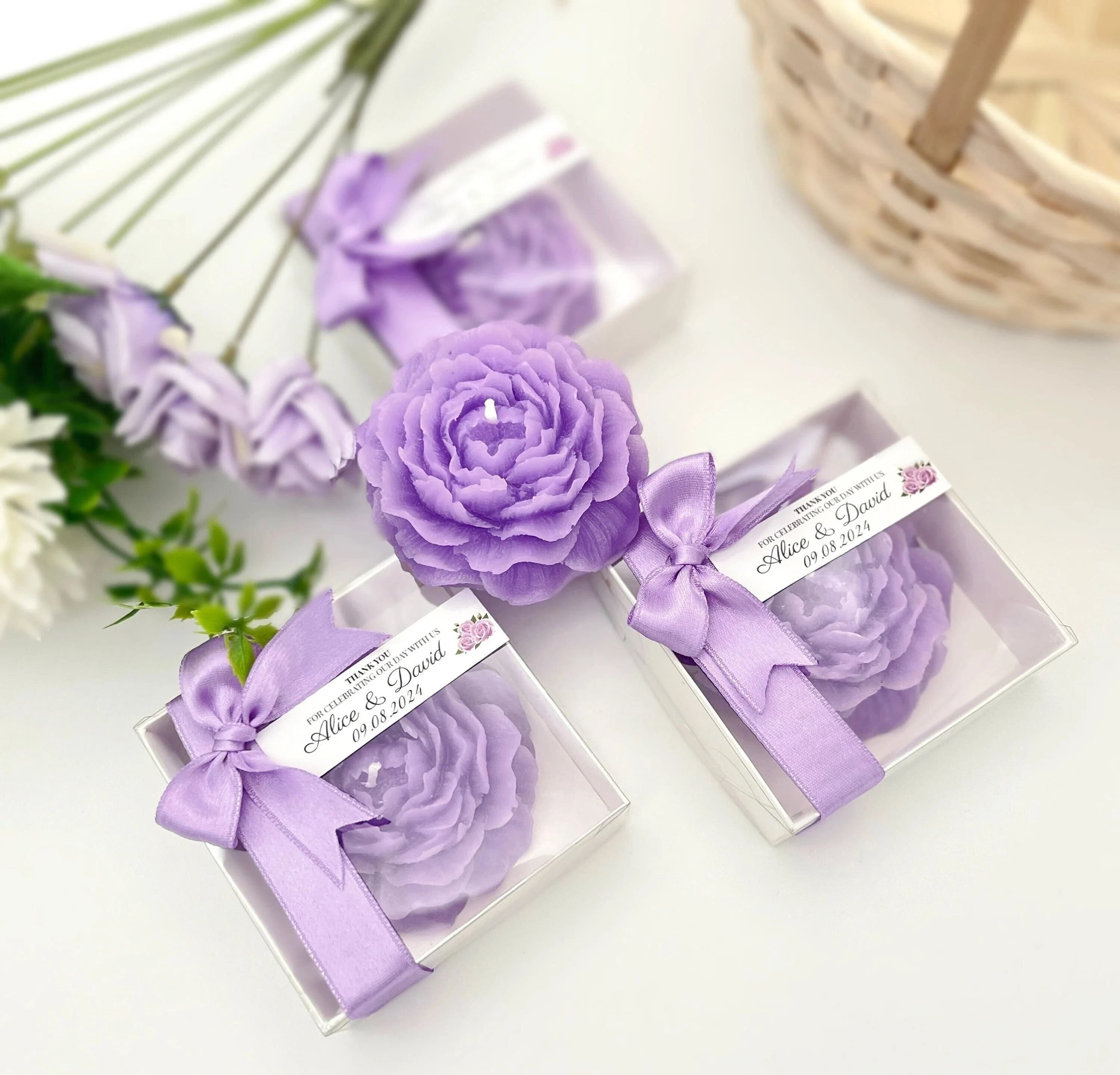 Wedding Favor Candle, Floral Scented Candle, Bridal Shower Guest Gift