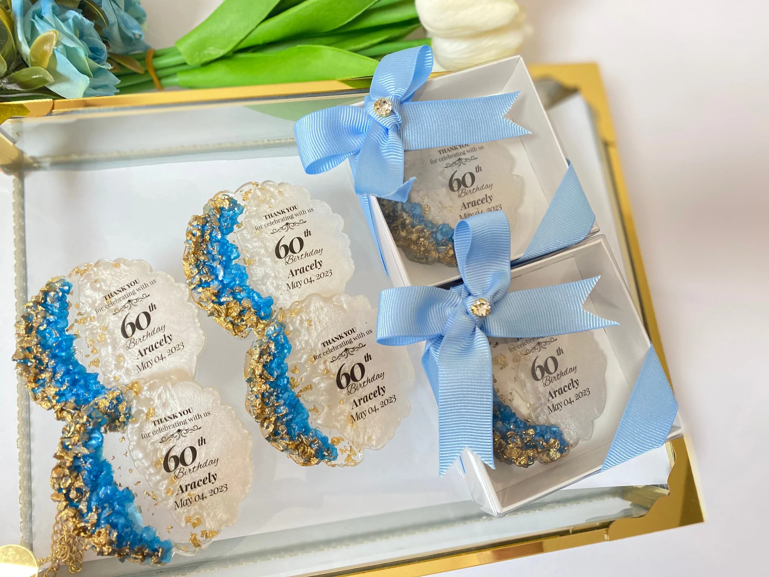 Personalized Birthday Magnet Favors, Anniversary Gift