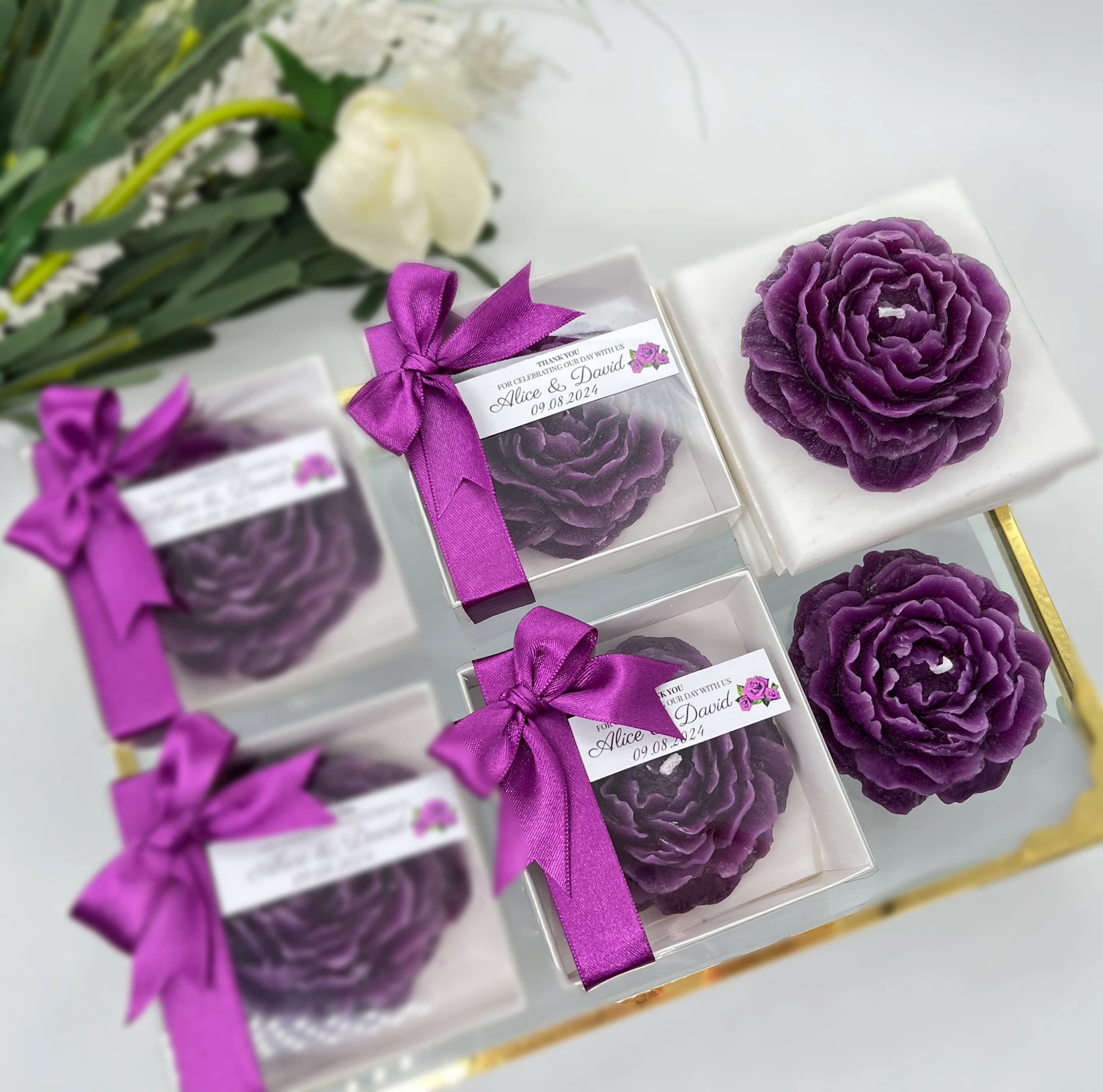 Wedding Favor Candle, Floral Scented Candle, Bridal Shower Guest Gift - image 5