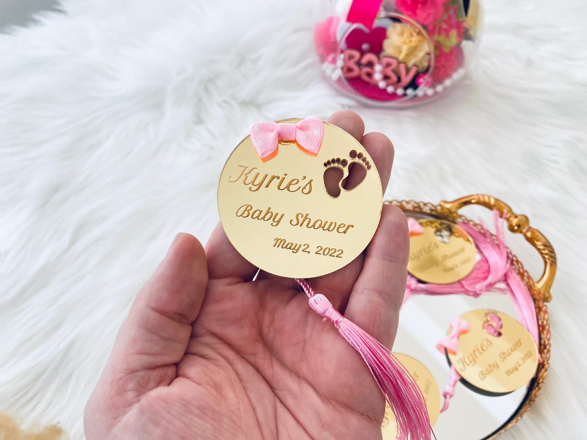Personalized Acrylic Baby Shower Magnet Favors - image 2