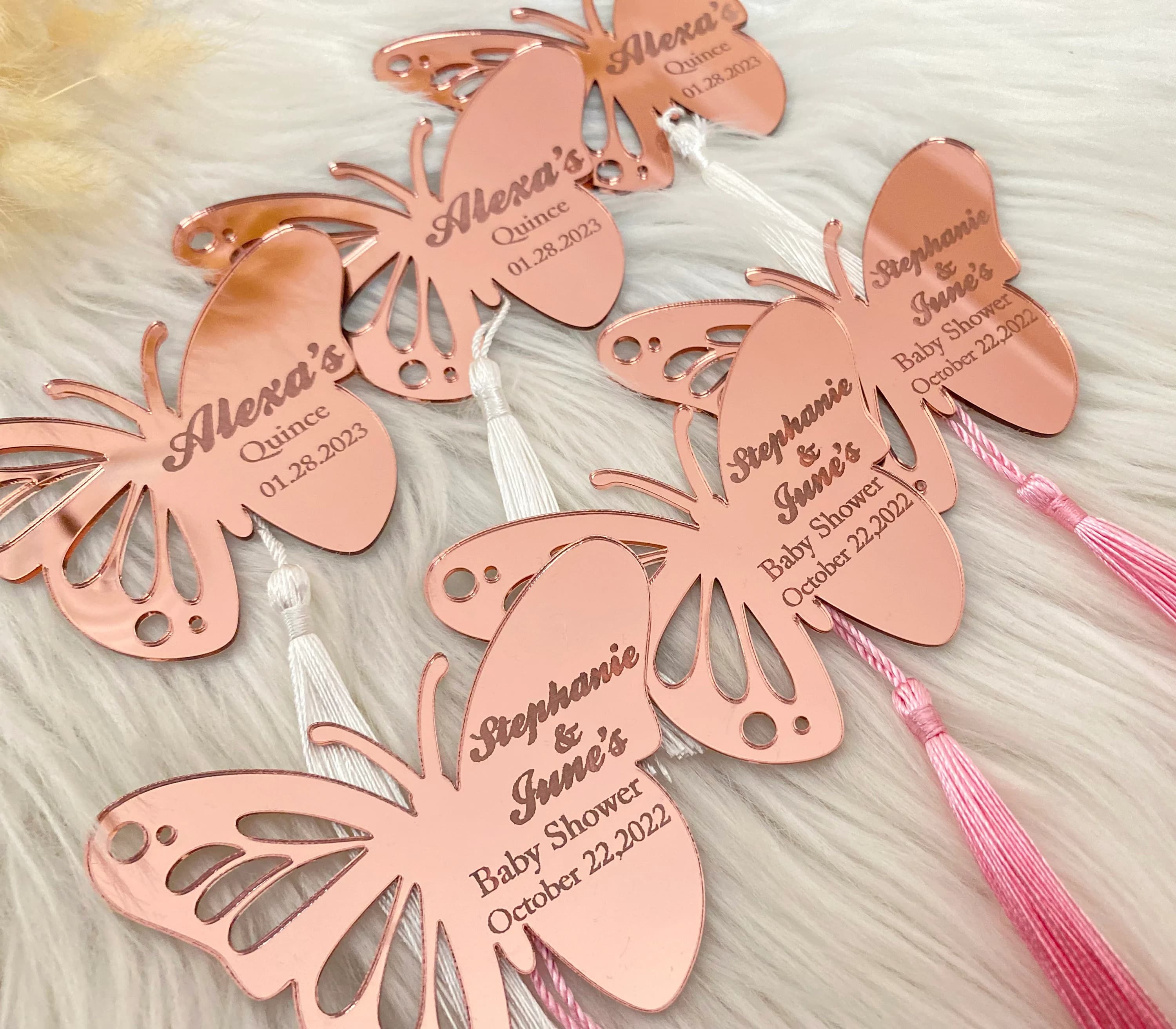 Butterfly Mirror Magnet Favors, Personalized Sweet 16, Quinceañera - image 5