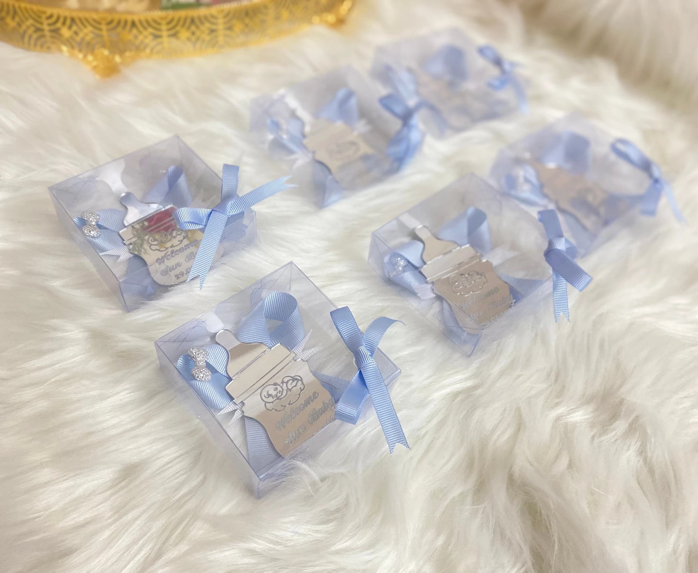 Personalized Baby Bottle Magnet Favors, Laser Engraved Acrylic, Babyshower Gifts - image 3