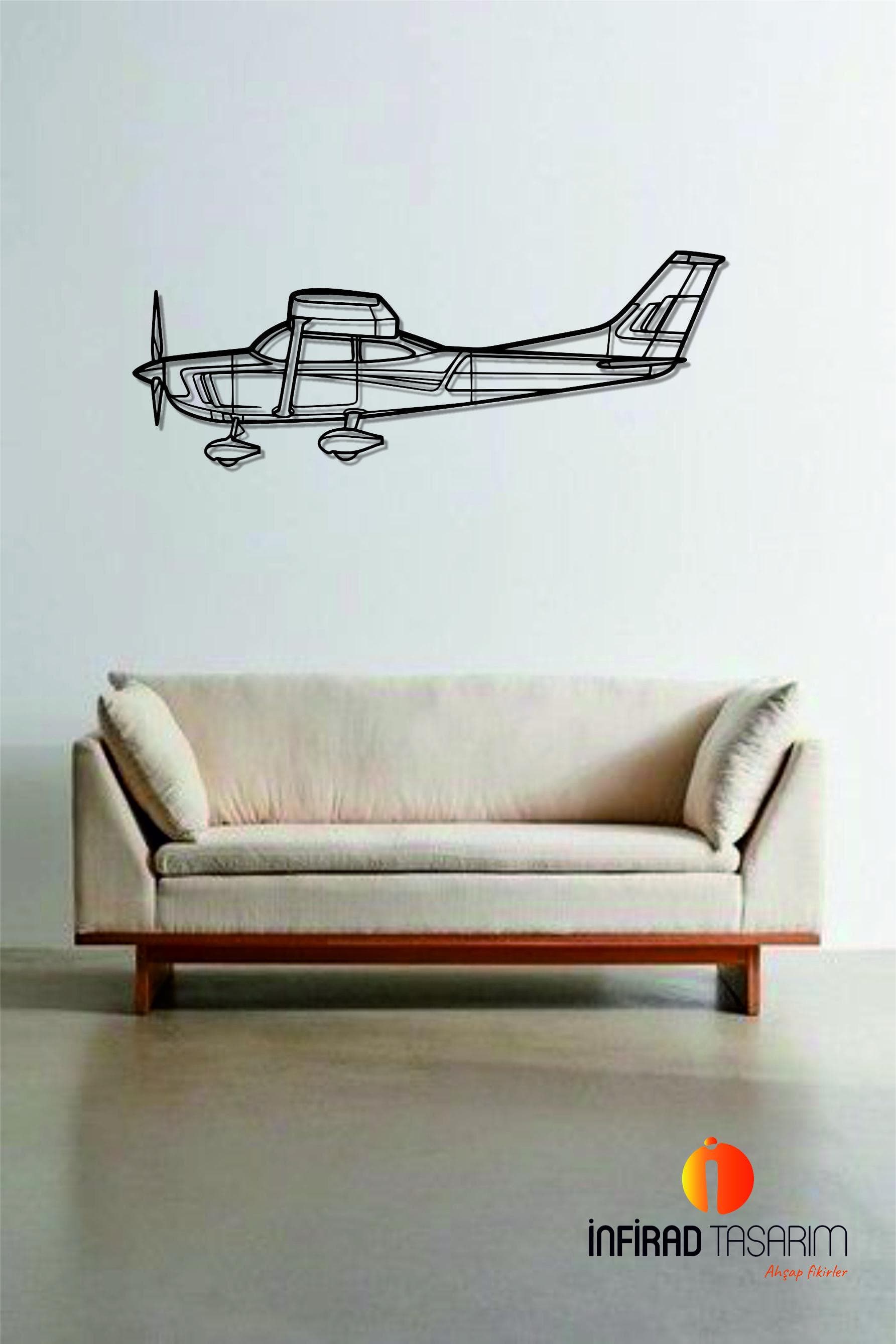 C182 Aircraft Silhouette Metal Wall Art  | Airplanes Wall Art | Airplanes Home Decor l Gift Metal Decor l Minimalist Decor - image 5