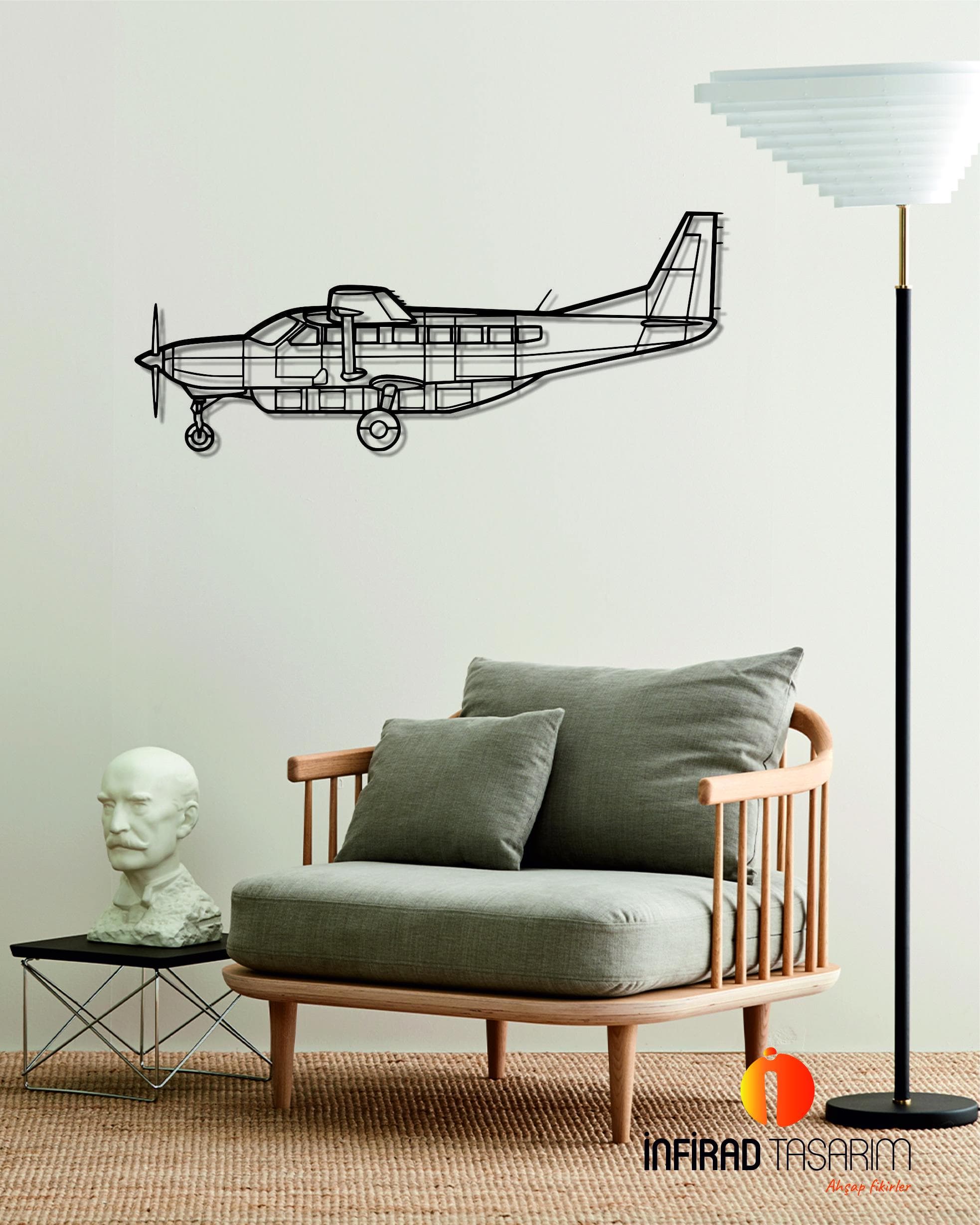 C208B Grand Caravan Airplanes  Metal Wall Art  | Airplanes Wall Art | Airplanes Home Decor l Gift Metal Decor l Minimalist Decor - image 4