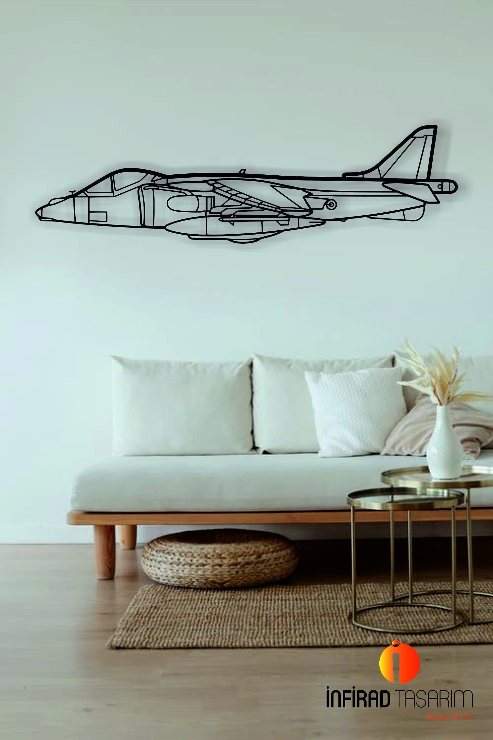 Harrier GR7 Airplanes  Metal Wall Art  | Airplanes Wall Art | Airplanes Home Decor l Gift Metal Decor l Minimalist Decor