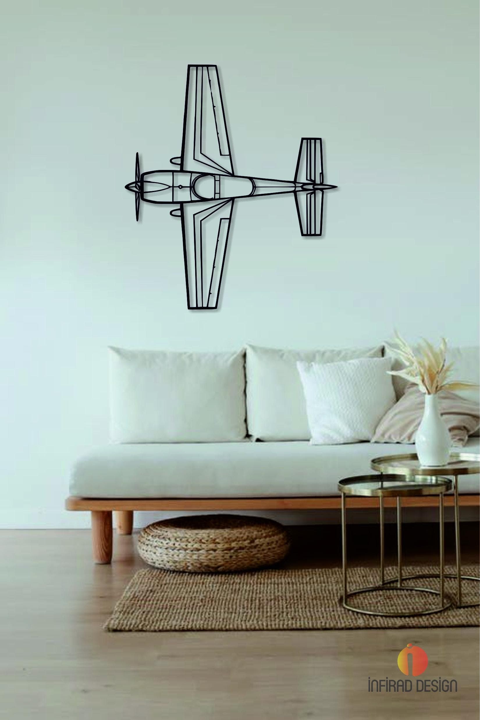 Extra EA-300L Top Aircraft Metal Wall Art| Airplanes Wall Art | Aviation Metal Decor l Gift Metal Decor l Minimalist Decor l Pilot Gift