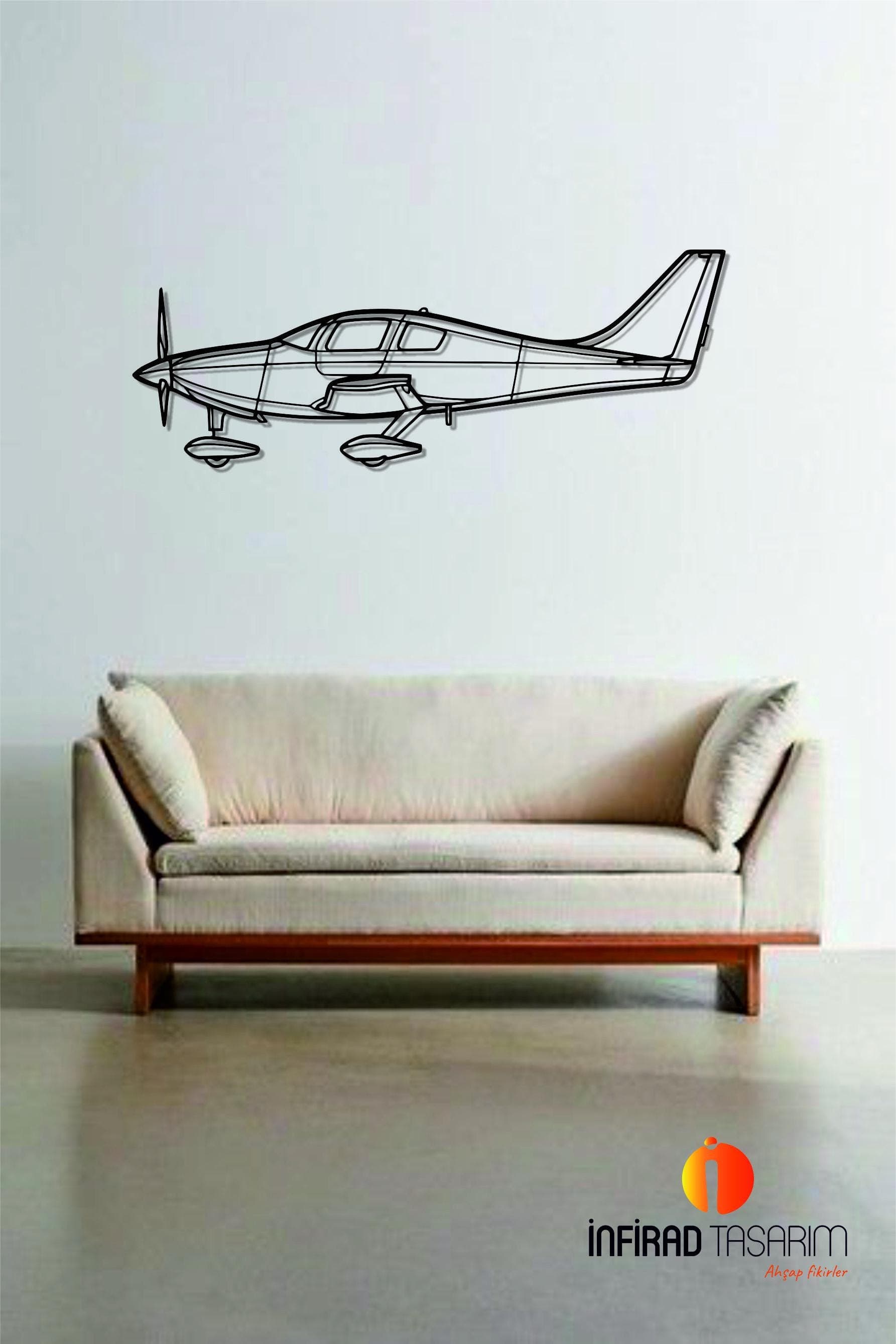 Columbia 350 Aircraft Metal Wall Art  | Airplanes Wall Art | Airplanes Home Decor l Gift Metal Decor l Minimalist Decor - image 3