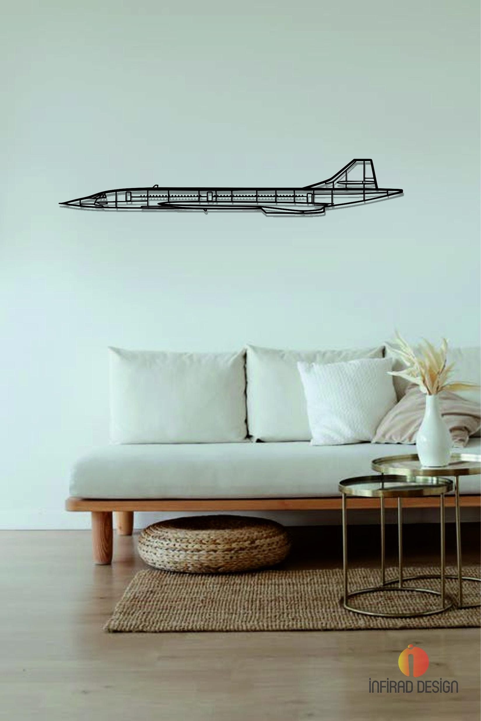 Concorde Aircraft Metal Wall Art | Airplanes Wall Art | Aviation Metal Decor l Gift Metal Decor l Minimalist Decor l Pilot Gift