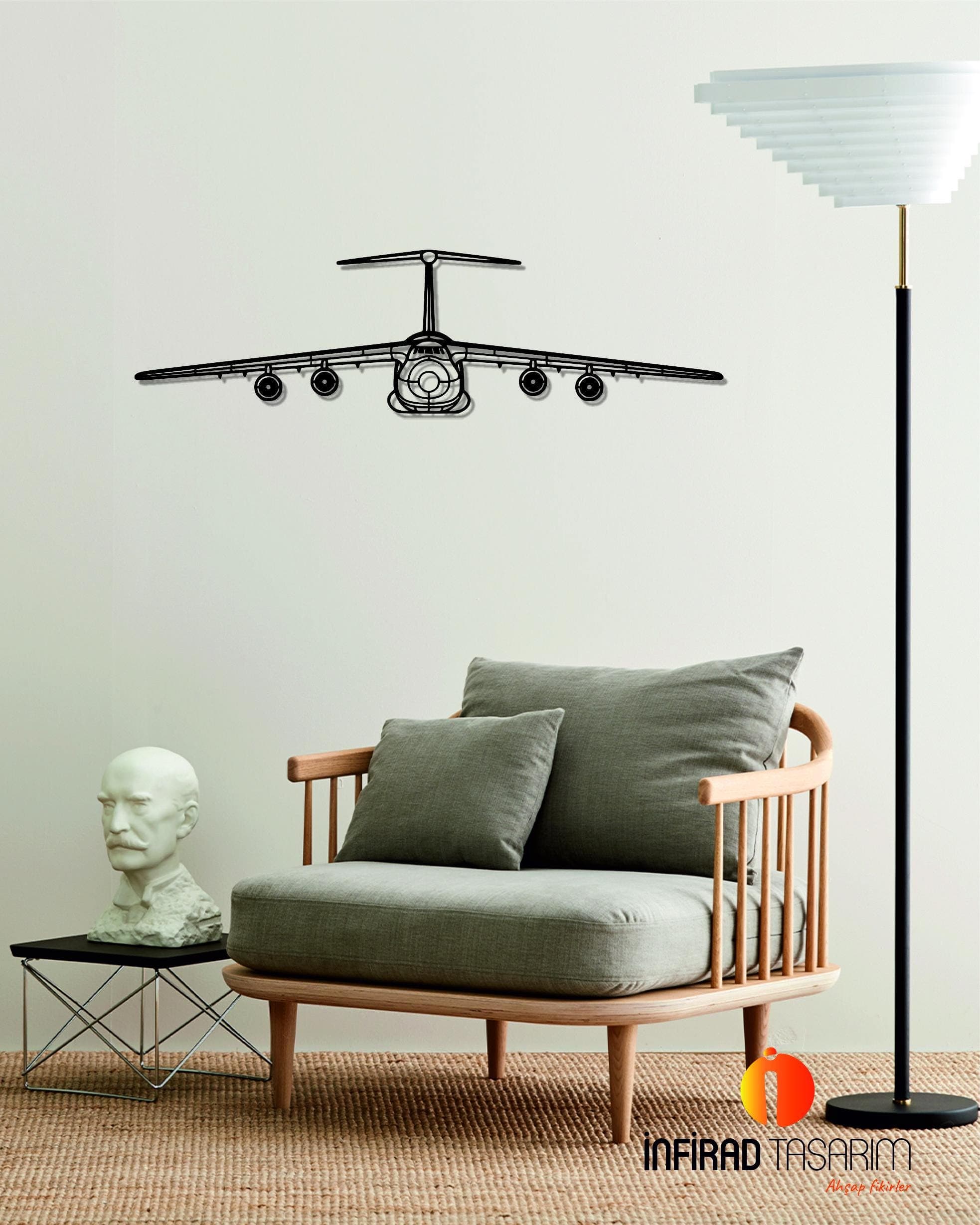 C-5 Galaxy Front Airplanes  Metal Wall Art  | Aircraft Wall Art | Airplanes Home Decor l Gift Metal Decor l Minimalist Decor - image 4