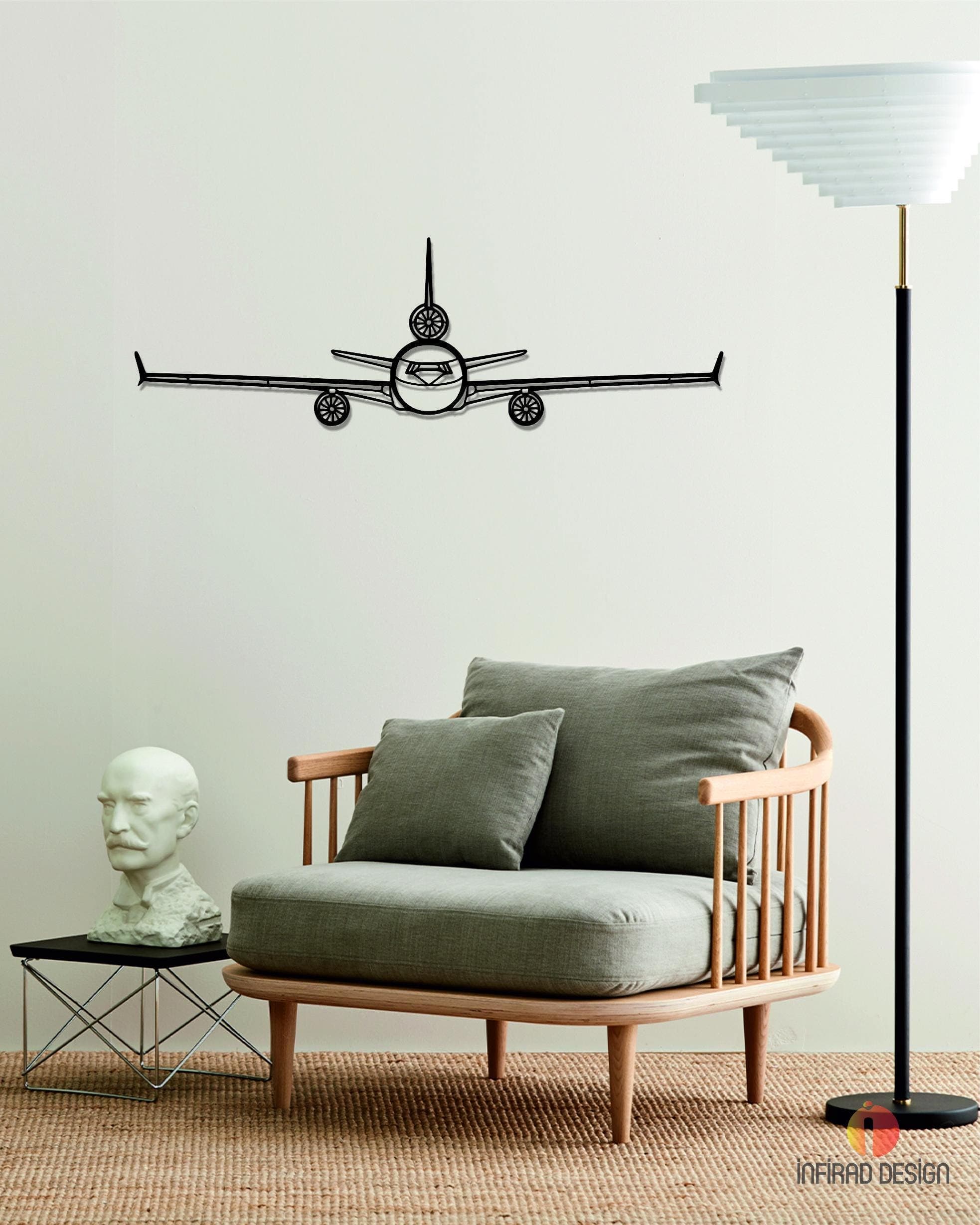 Douglas MD-11 Front Aircraft Metal Wall Art | Airplanes Wall Art | Aviation Metal Decor l Gift Metal Decor l Minimalist Decor l Pilot Gift - image 4