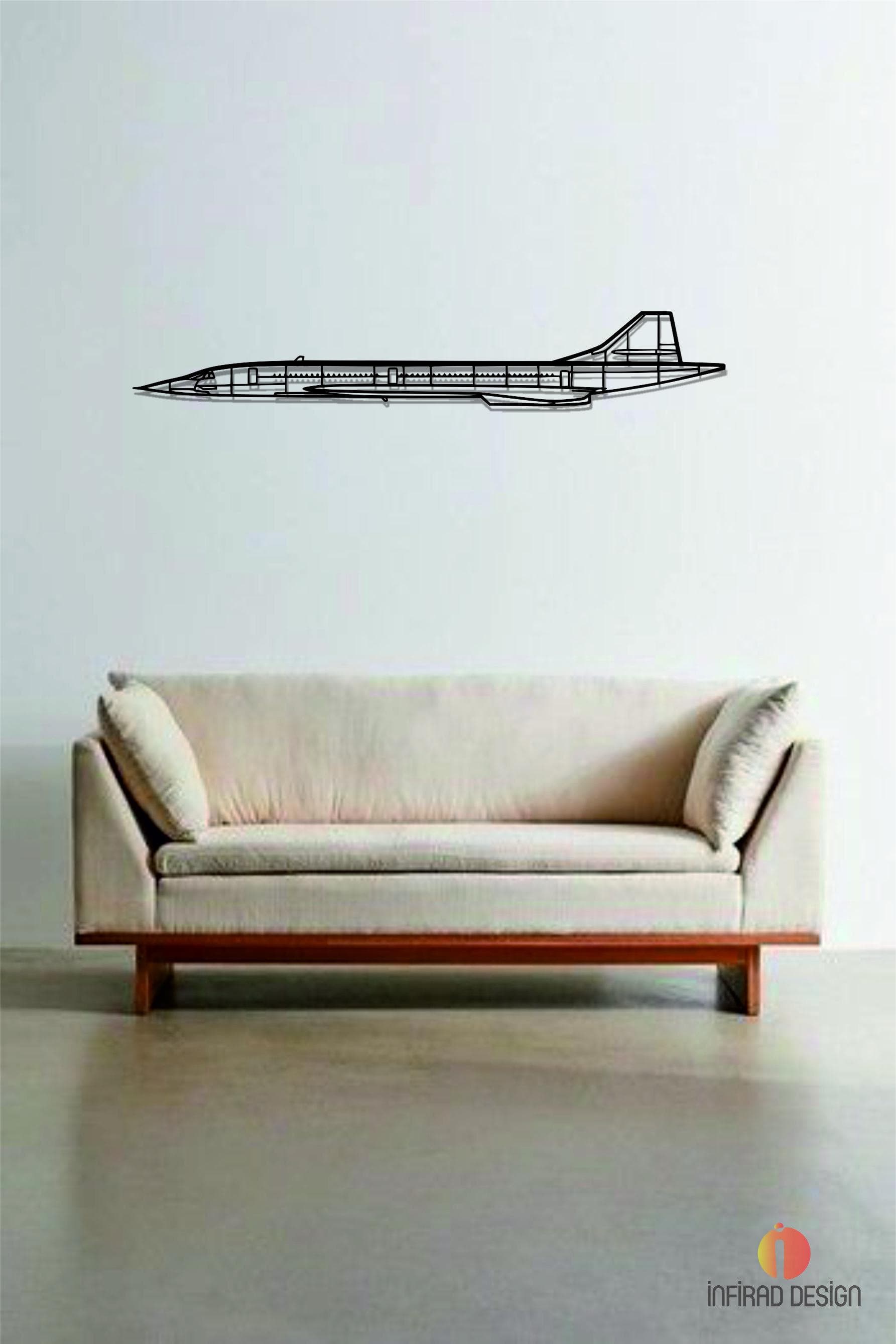Concorde Aircraft Metal Wall Art | Airplanes Wall Art | Aviation Metal Decor l Gift Metal Decor l Minimalist Decor l Pilot Gift - image 3