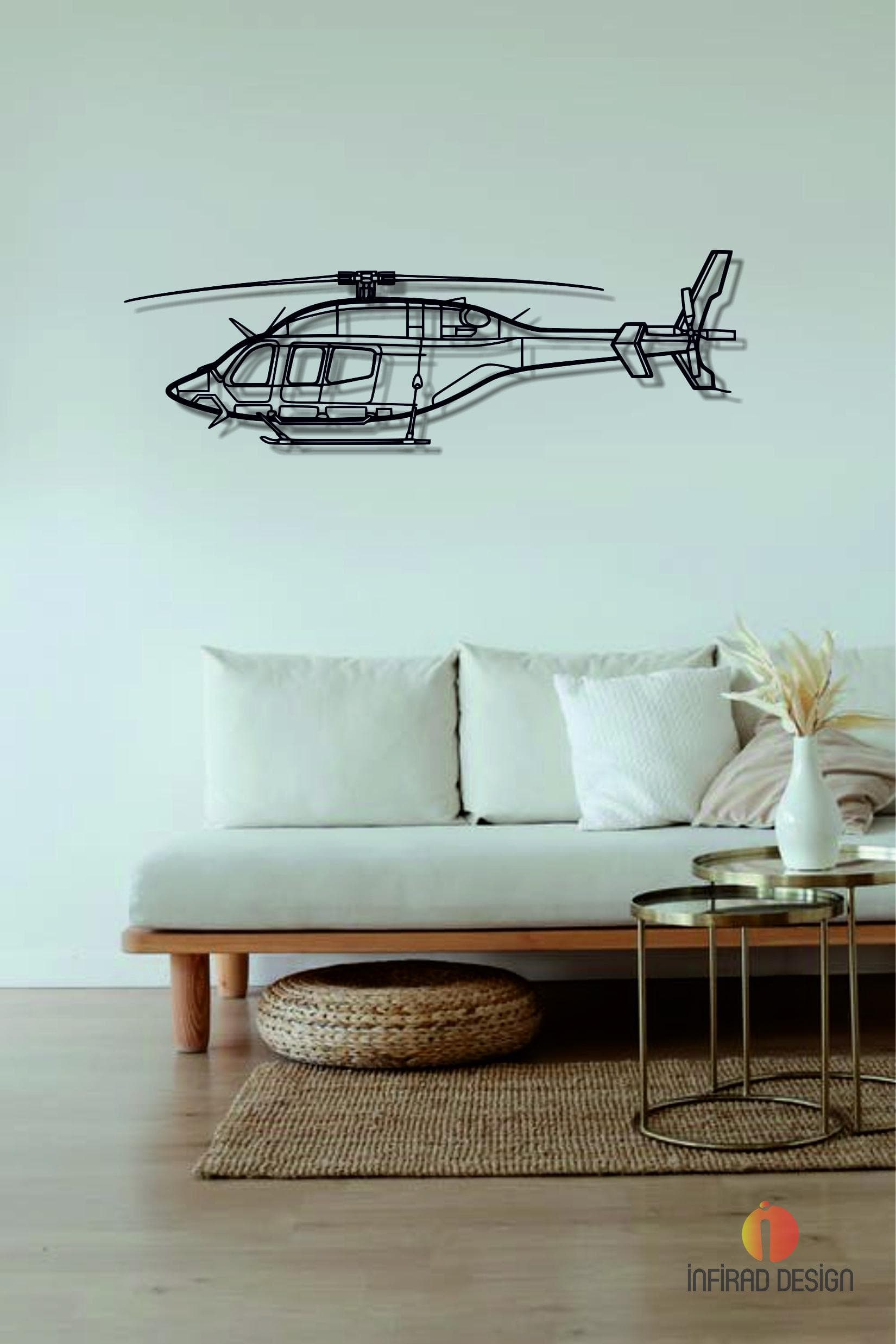 Bell 429 GlobalRanger Helicopter Metal Wall Art | Airplanes Wall Art | Aviation Metal Decor l Gift Decor l Helicopter Decor l Pilot Gift