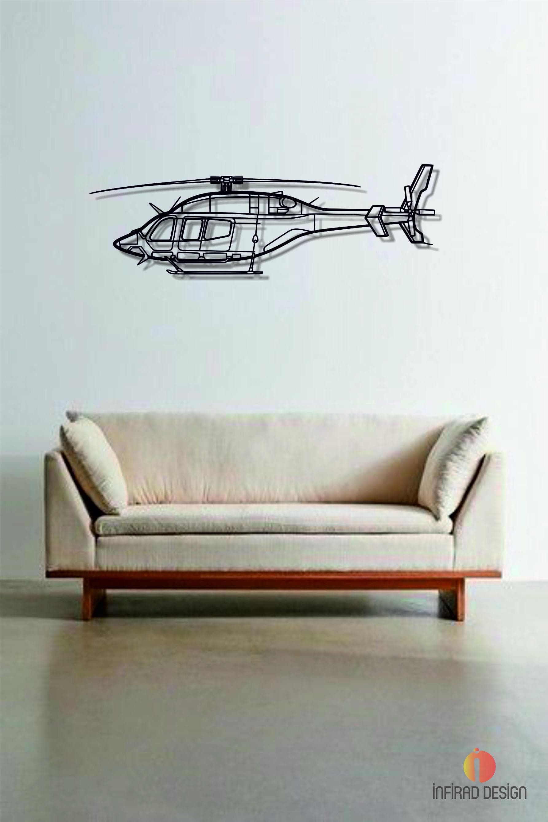 Bell 429 GlobalRanger Helicopter Metal Wall Art | Airplanes Wall Art | Aviation Metal Decor l Gift Decor l Helicopter Decor l Pilot Gift - image 3