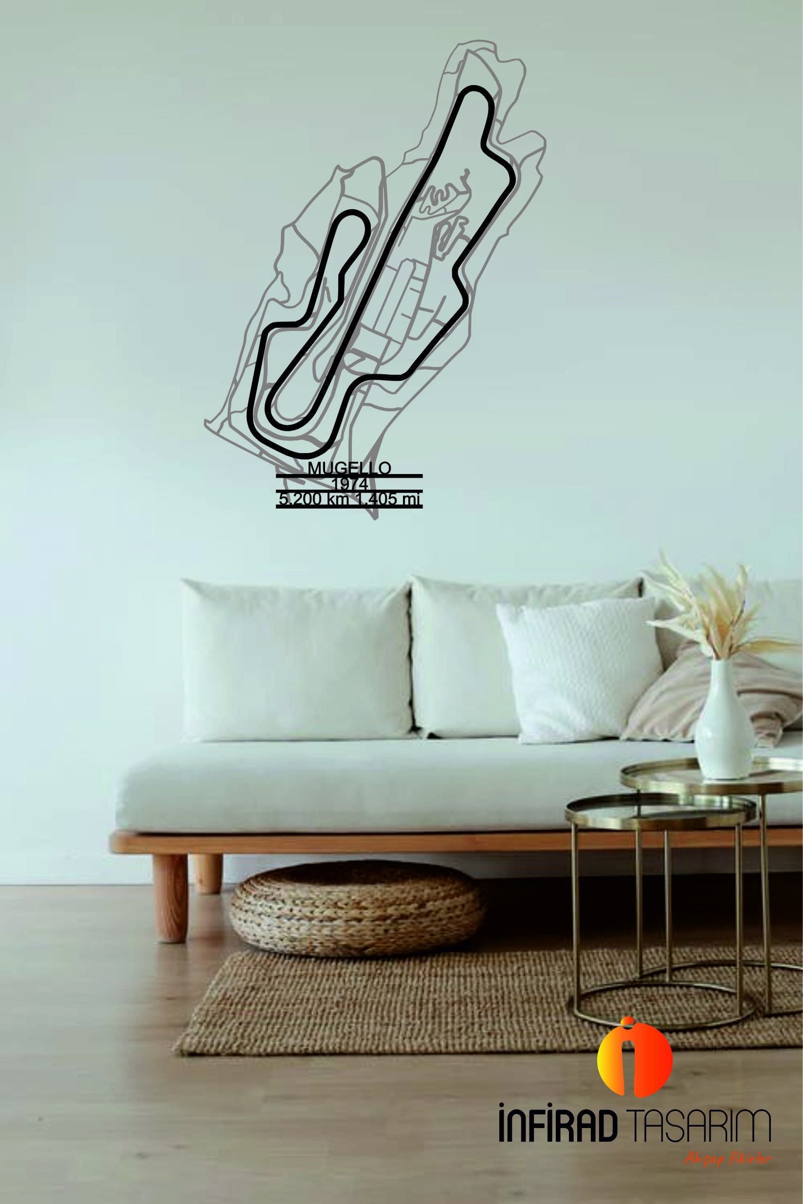 Mugello Circuit Metal Wall Artl Metal Decor Wall Art l Home Decor l Race Track
