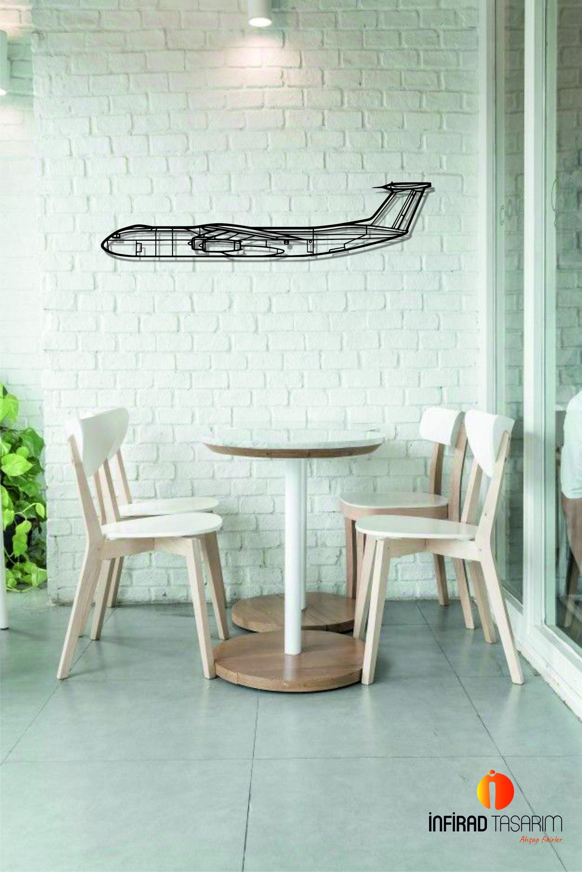 C-141 Starlifter Airplanes  Metal Wall Art  | Airplanes Wall Art | Airplanes Home Decor l Gift Metal Decor l Minimalist Decor - image 5