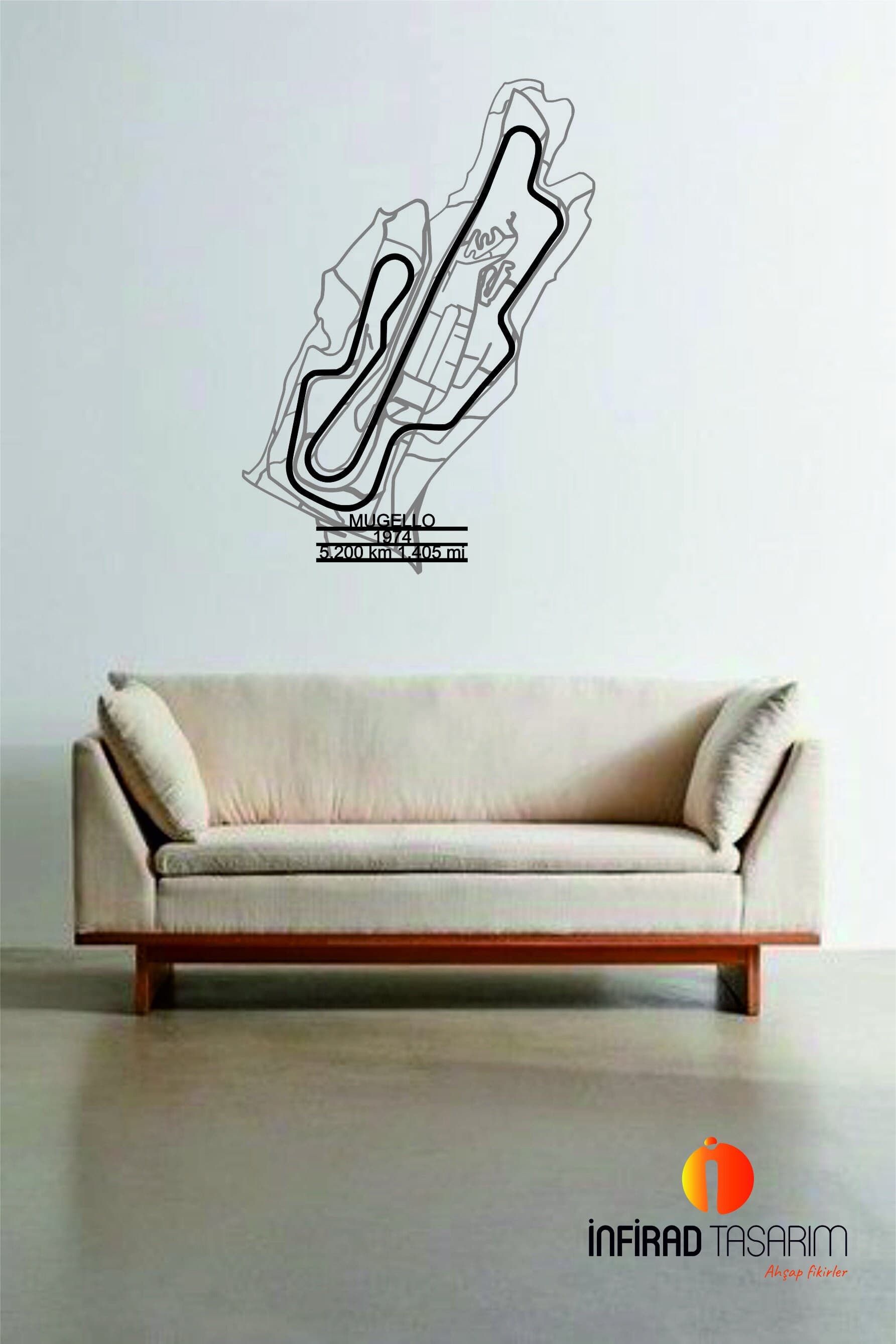 Mugello Circuit Metal Wall Artl Metal Decor Wall Art l Home Decor l Race Track - image 4