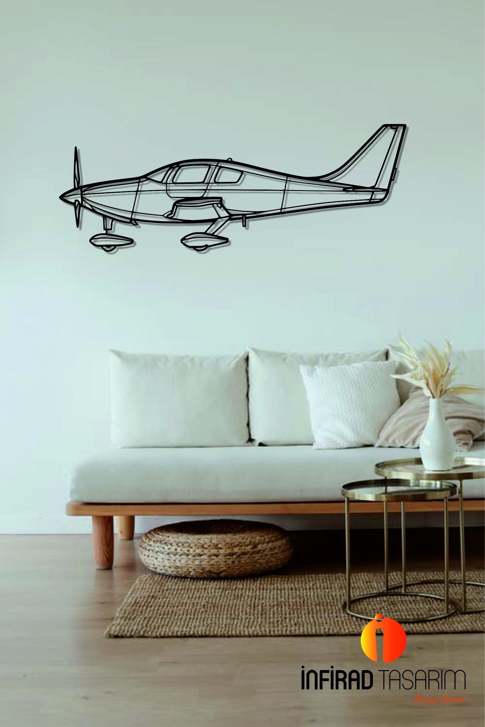 Columbia 350 Aircraft Metal Wall Art  | Airplanes Wall Art | Airplanes Home Decor l Gift Metal Decor l Minimalist Decor