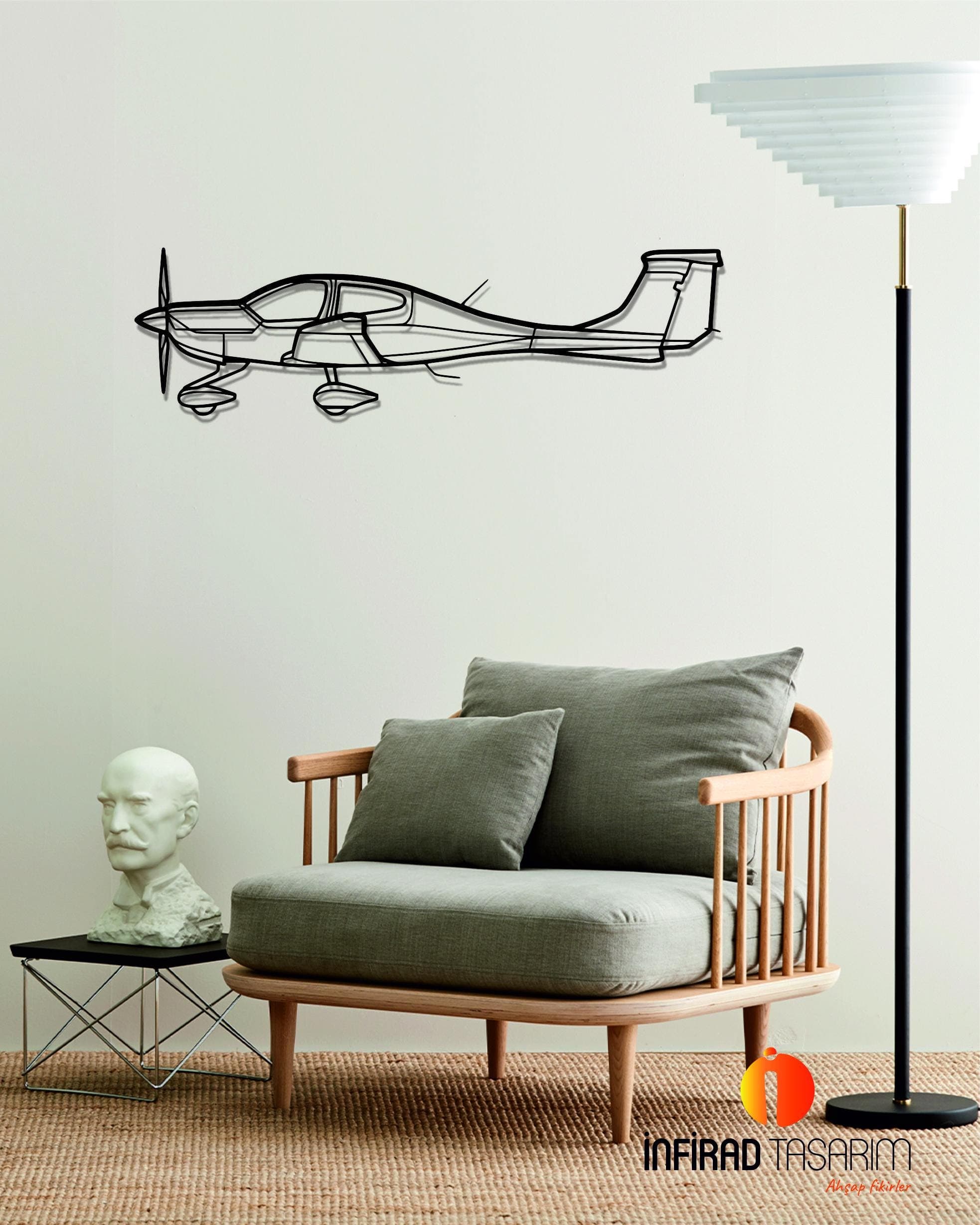 DA40 Aircraft Silhouette Metal Wall Art  | Airplanes Wall Art | Airplanes Home Decor l Gift Metal Decor l Minimalist Decor - image 4