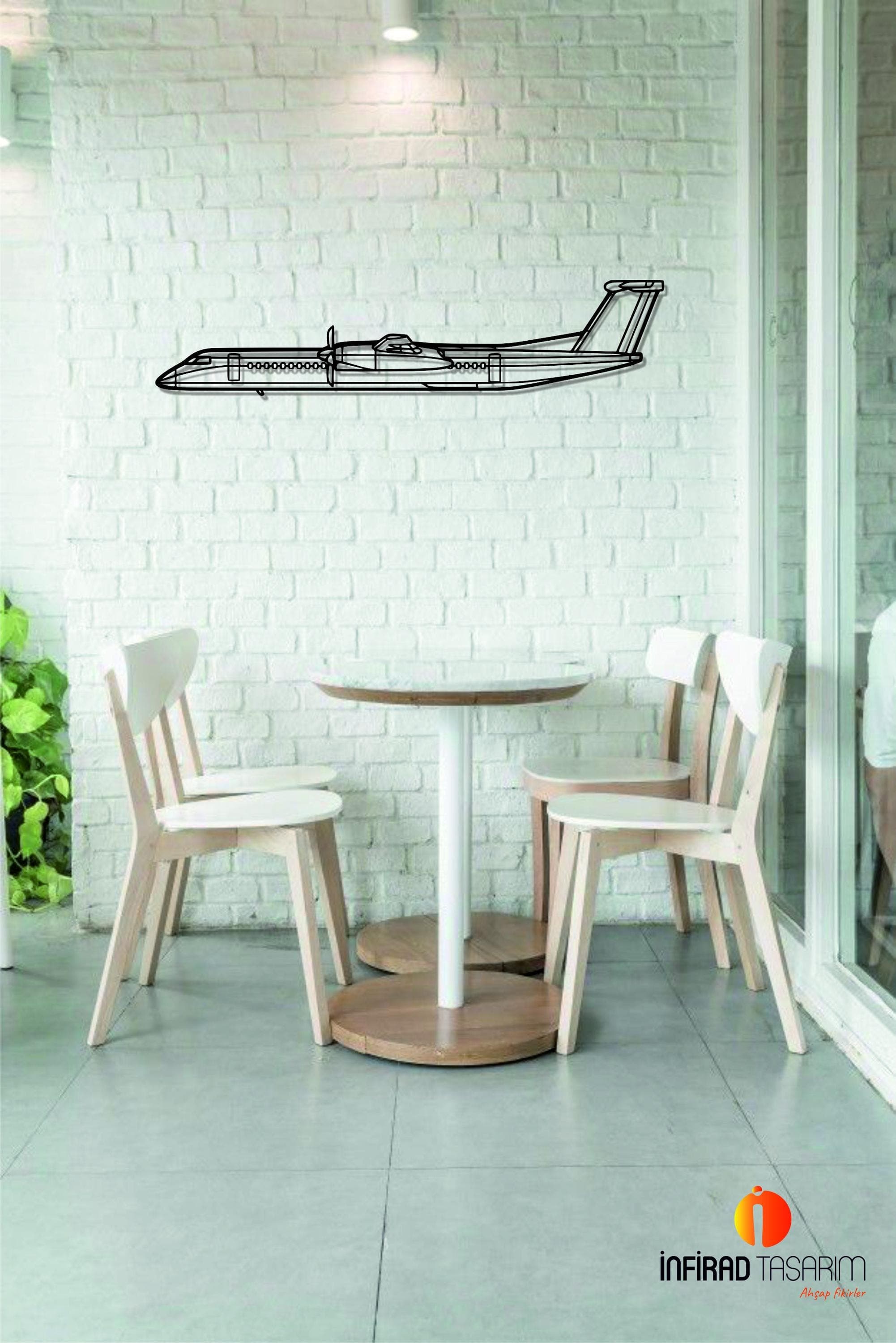 Dash 8 Q400 Aircraft Silhouette Metal Wall Art  | Airplanes Wall Art | Airplanes Home Decor l Gift Metal Decor l Minimalist Decor - image 5