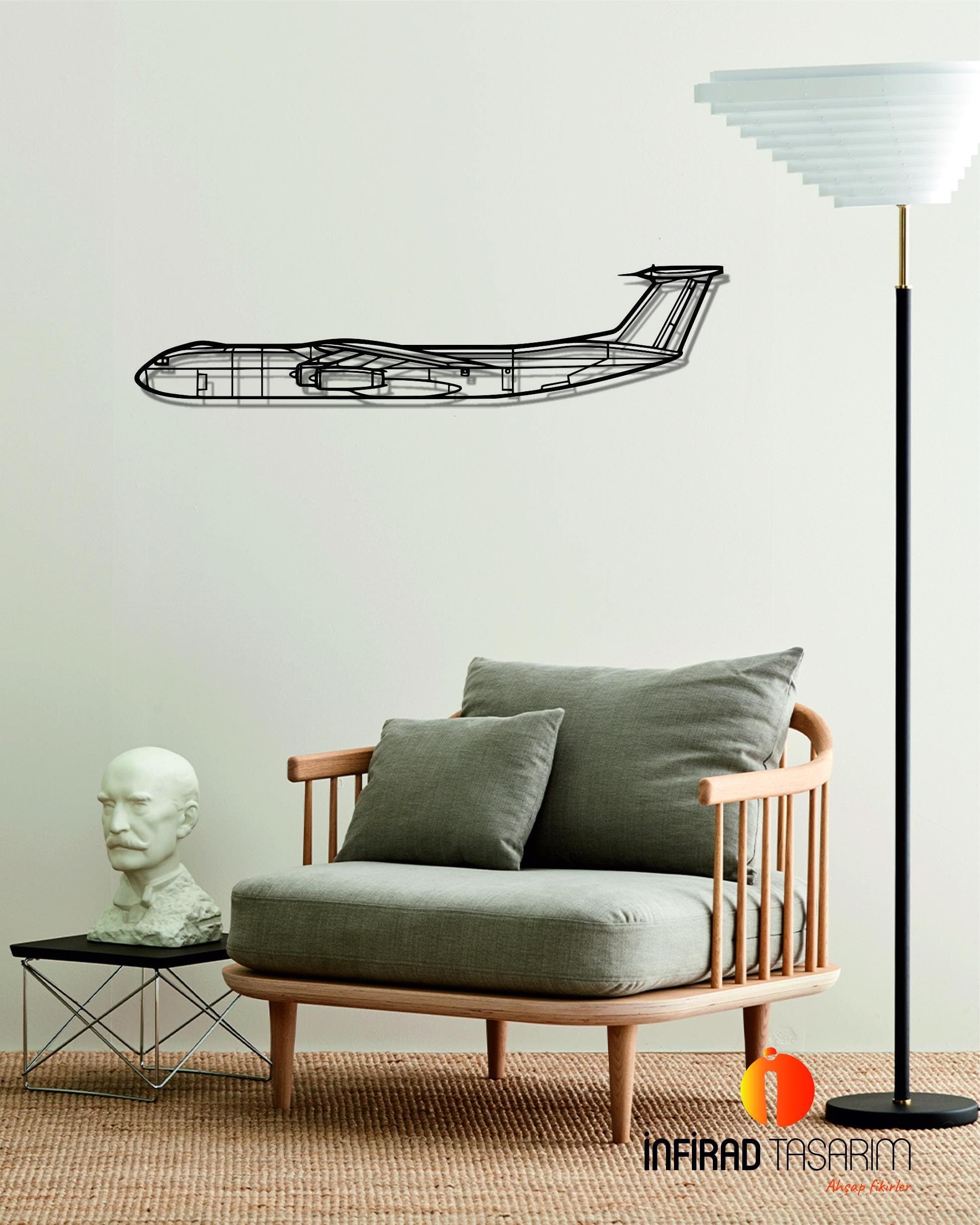 C-141 Starlifter Airplanes  Metal Wall Art  | Airplanes Wall Art | Airplanes Home Decor l Gift Metal Decor l Minimalist Decor - image 4