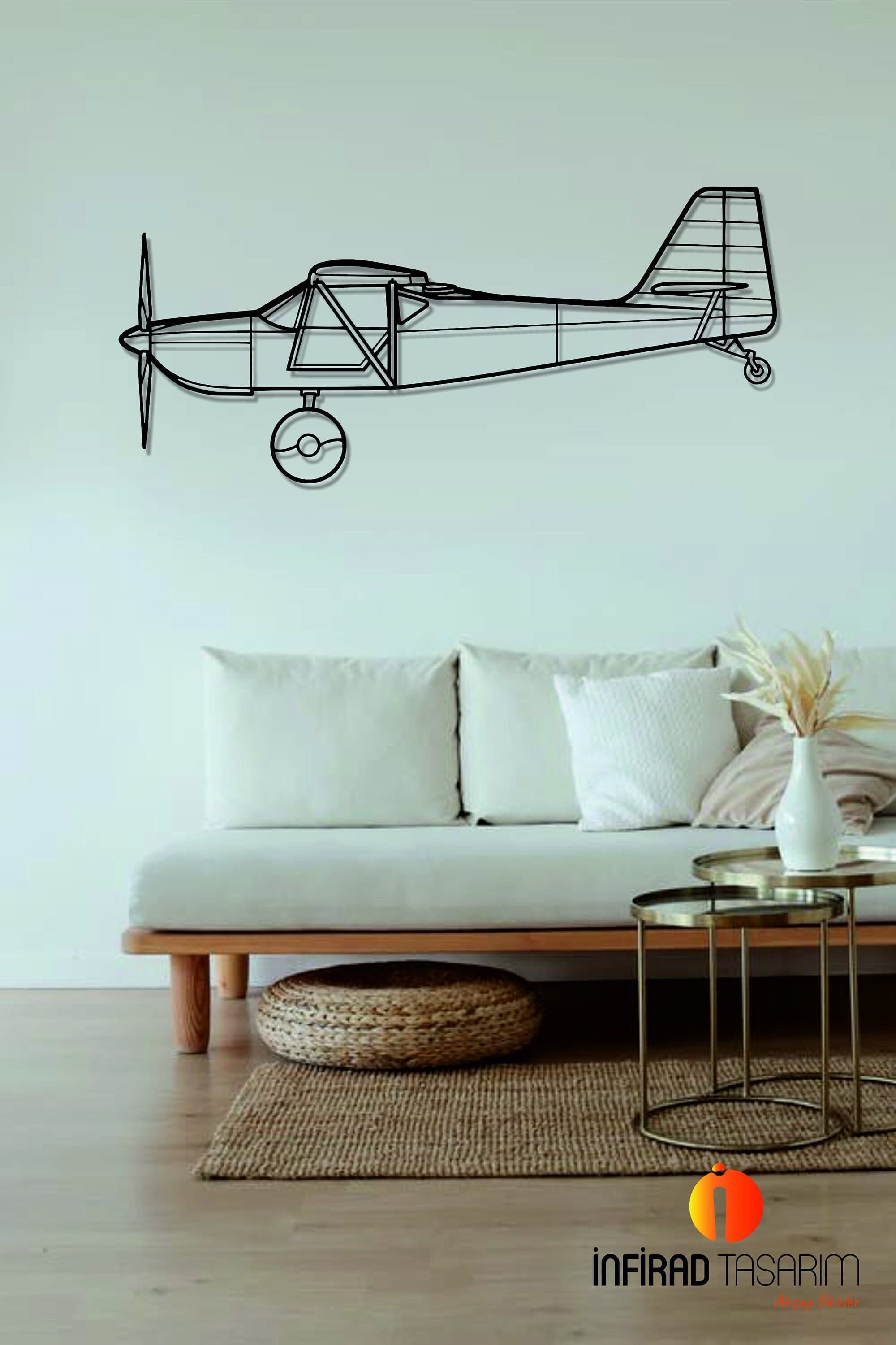 Kitfox 5 Airplanes  Metal Wall Art  | Airplanes Wall Art | Airplanes Home Decor l Gift Metal Decor l Minimalist Decor