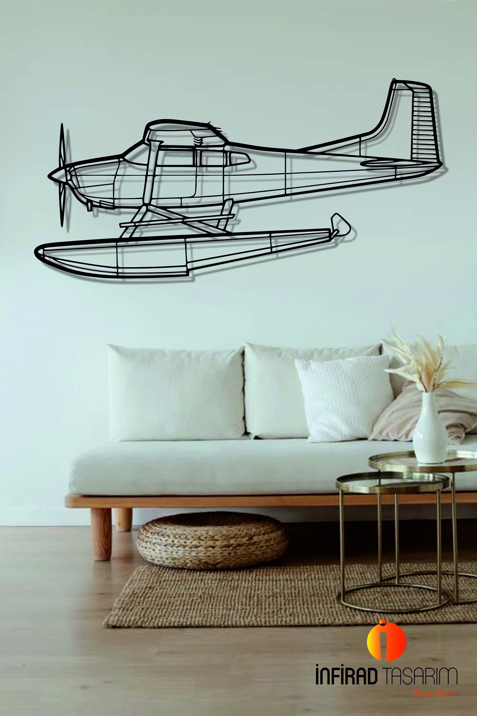 A185F Float Airplanes  Metal Wall Art  | Airplanes Wall Art | Airplanes Home Decor l Gift Metal Decor l Minimalist Decor