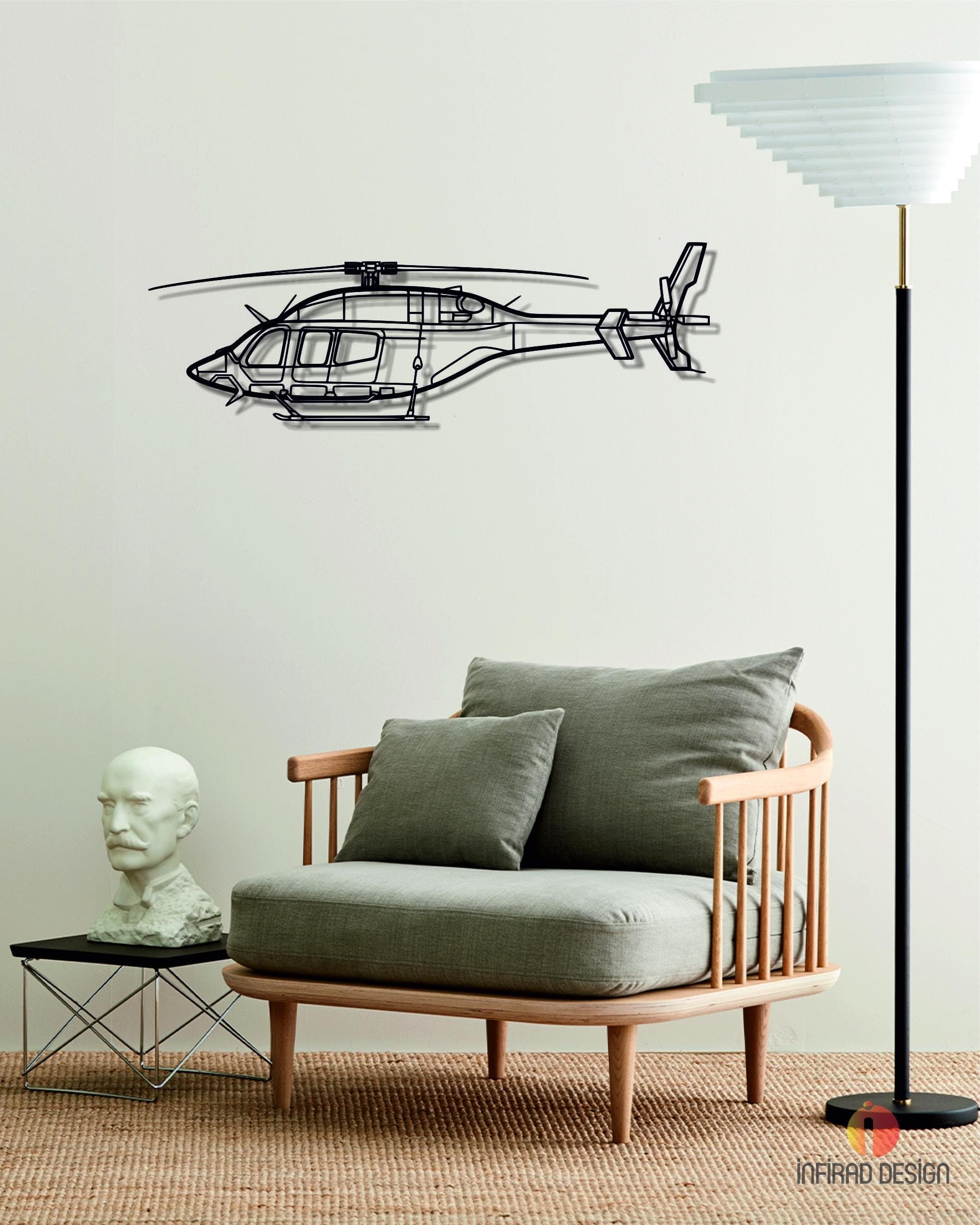 Bell 429 GlobalRanger Helicopter Metal Wall Art | Airplanes Wall Art | Aviation Metal Decor l Gift Decor l Helicopter Decor l Pilot Gift - image 4