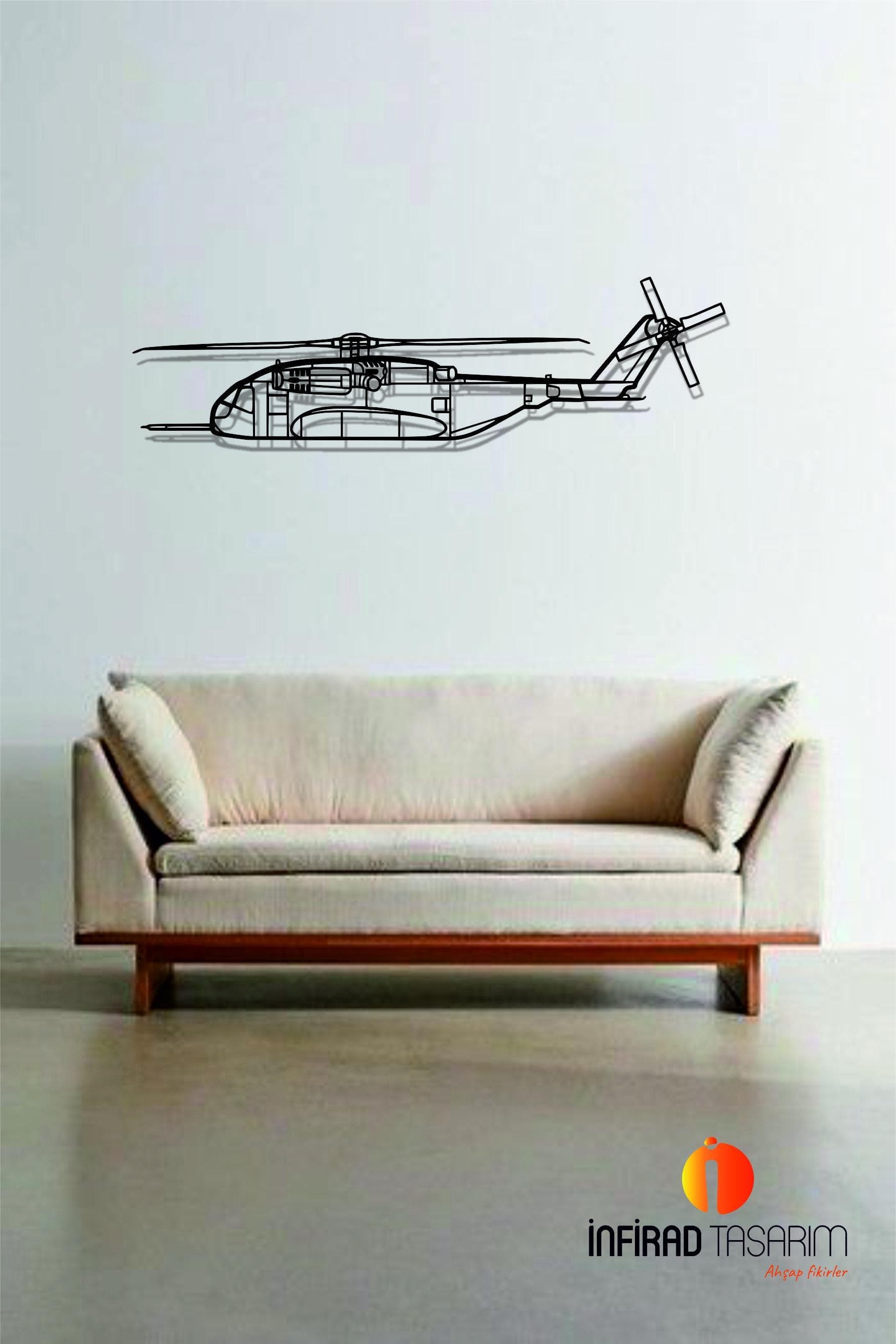 CH-53K King Stallion Helicopter Metal Wall Art  | Airplanes Wall Art | Airplanes Home Decor l Gift Metal Decor l Minimalist Decor - image 3