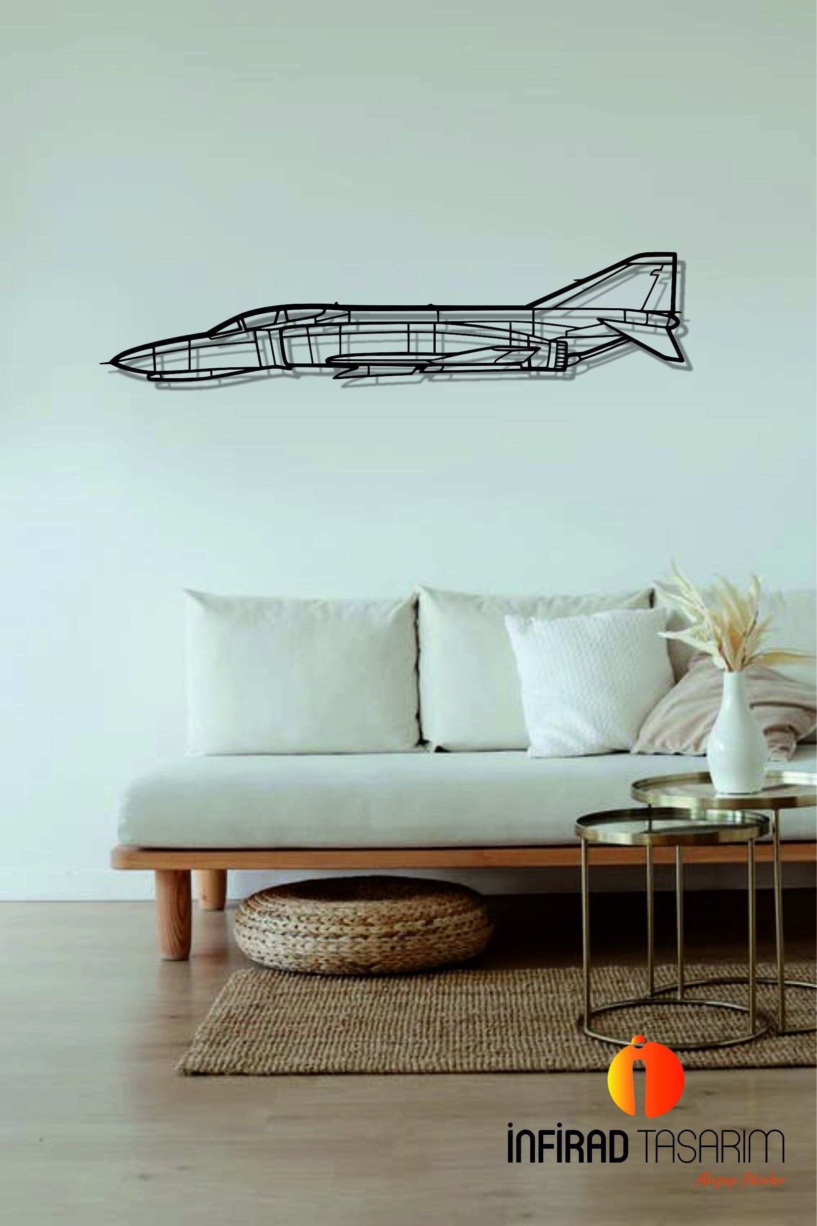 F-4C Phantom Airplanes  Metal Wall Art  | Airplanes Wall Art | Airplanes Home Decor l Gift Metal Decor l Minimalist Decor