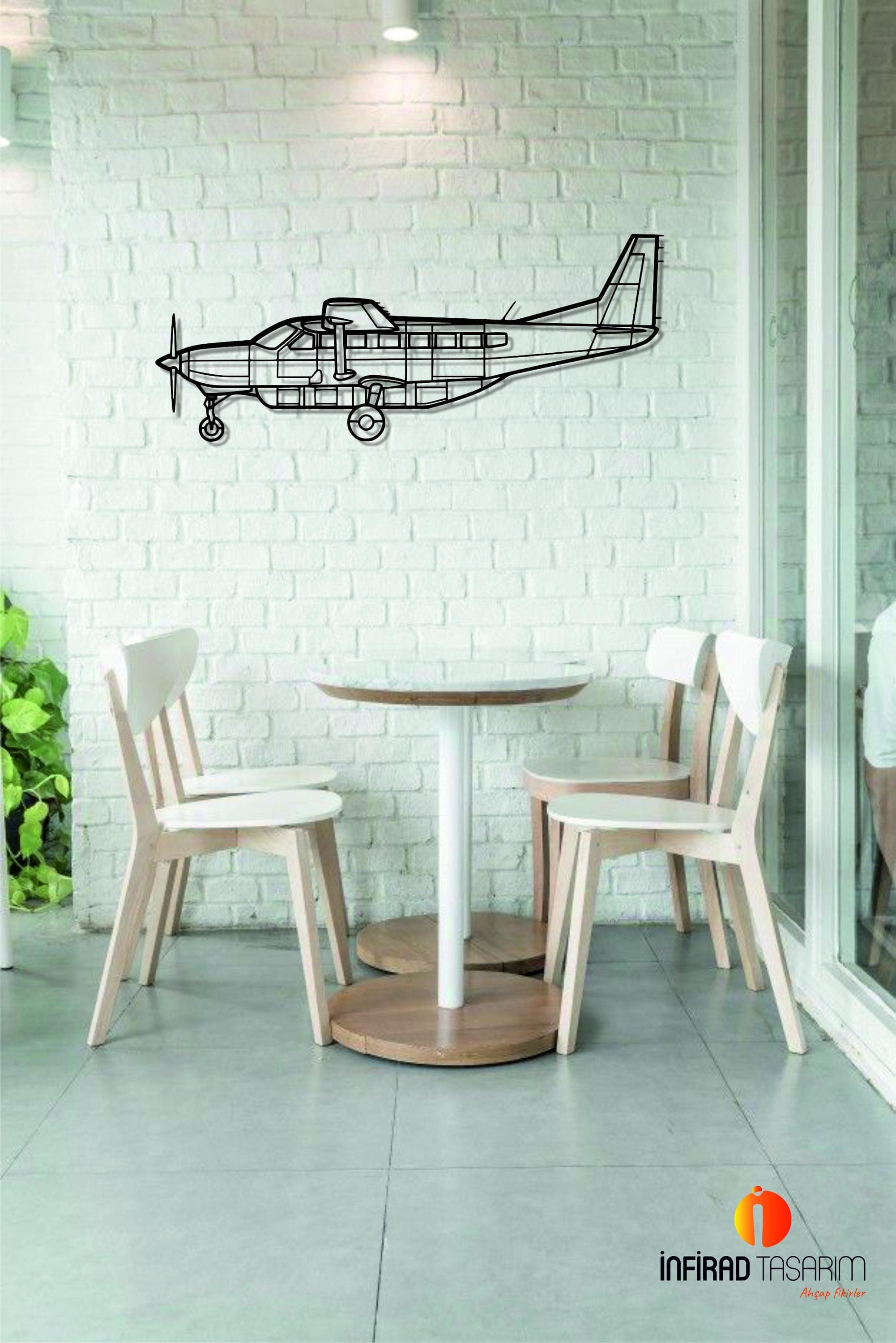 C208B Grand Caravan Airplanes  Metal Wall Art  | Airplanes Wall Art | Airplanes Home Decor l Gift Metal Decor l Minimalist Decor - image 5