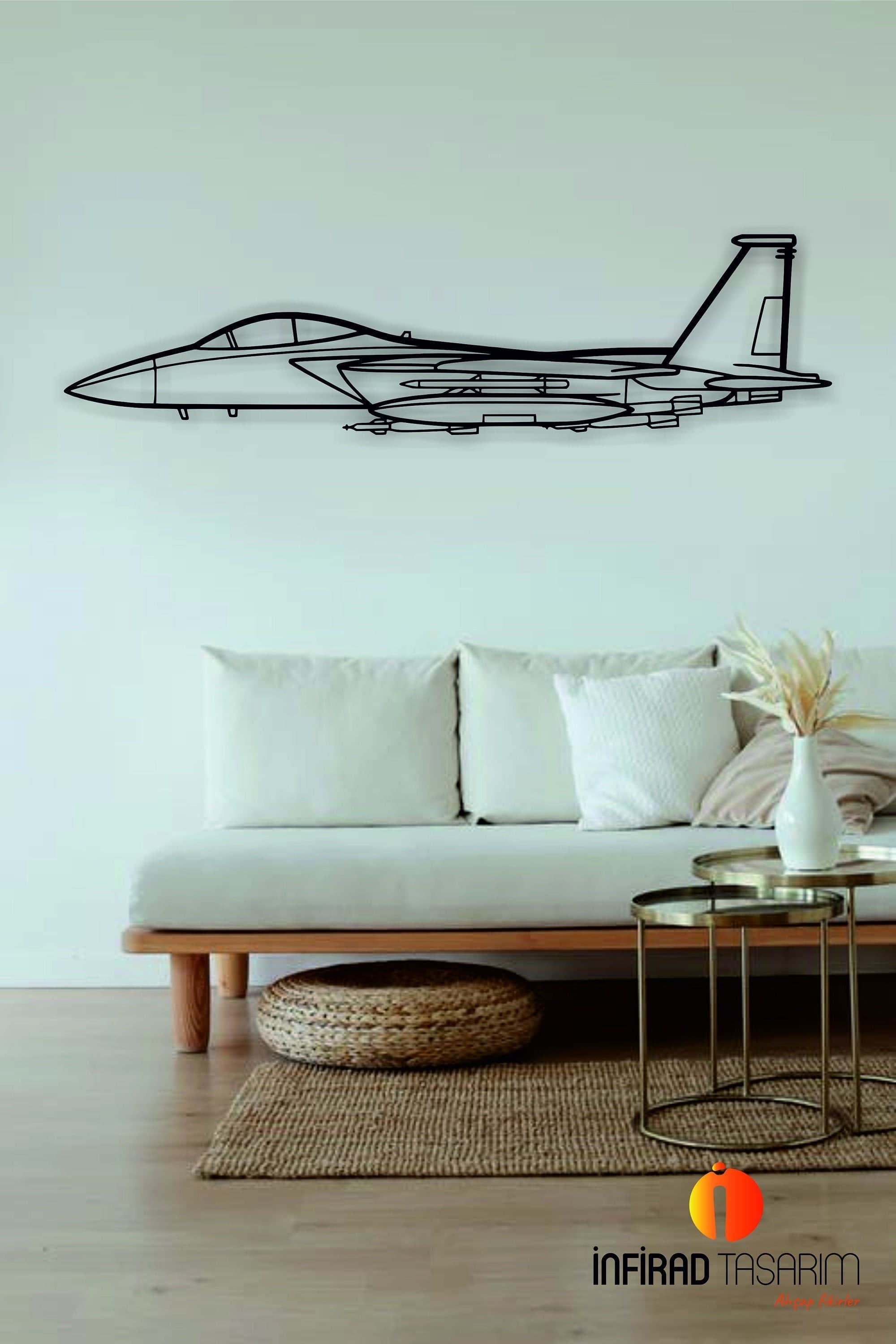 F-15 Strike Eagle Airplanes  Metal Wall Art  | Airplanes Wall Art | Airplanes Home Decor l Gift Metal Decor l Minimalist Decor
