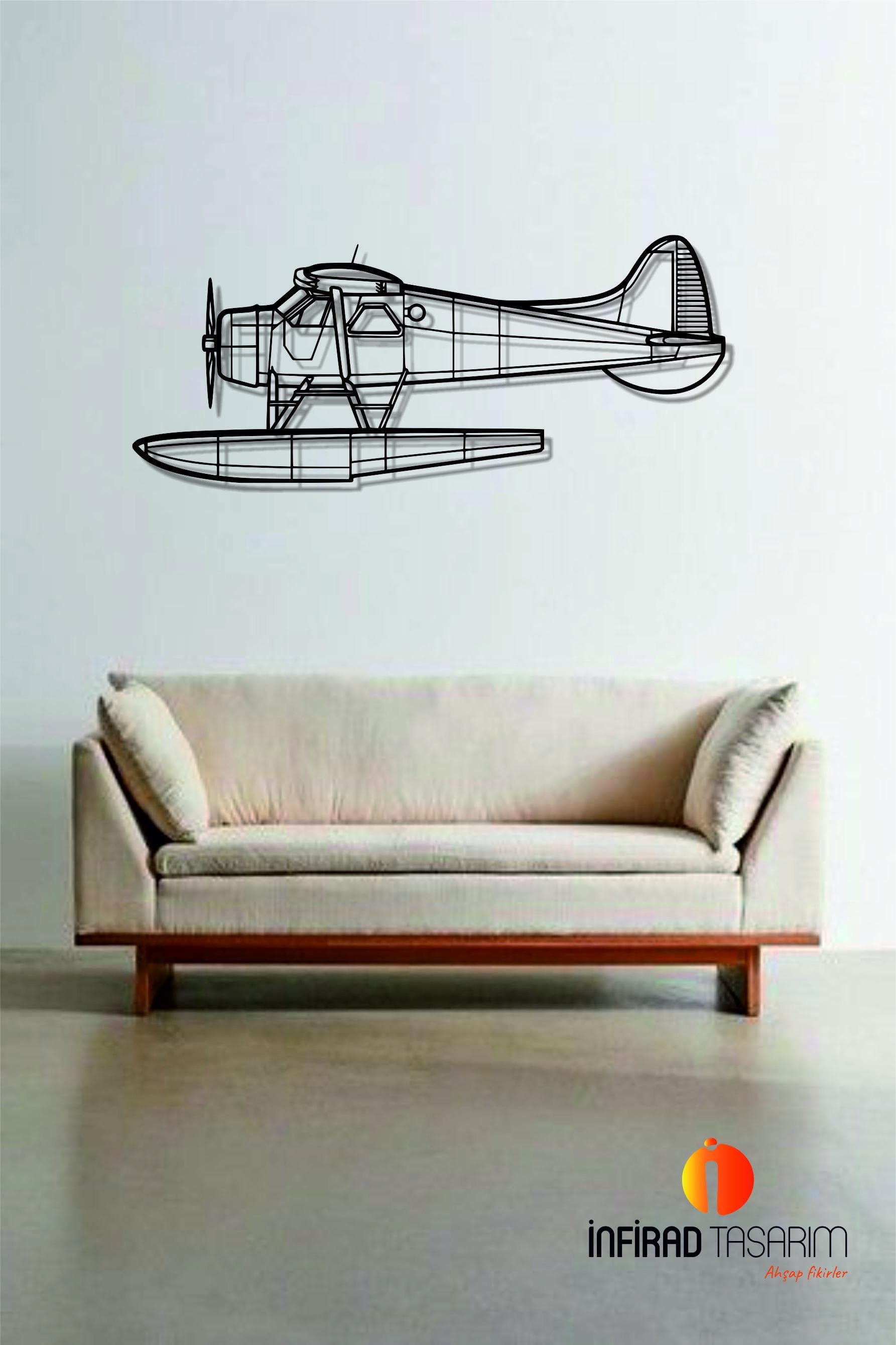 de Havilland Beaver Aircraft Metal Wall Art  | Airplanes Wall Art | Airplanes Home Decor l Gift Metal Decor l Minimalist Decor - image 3