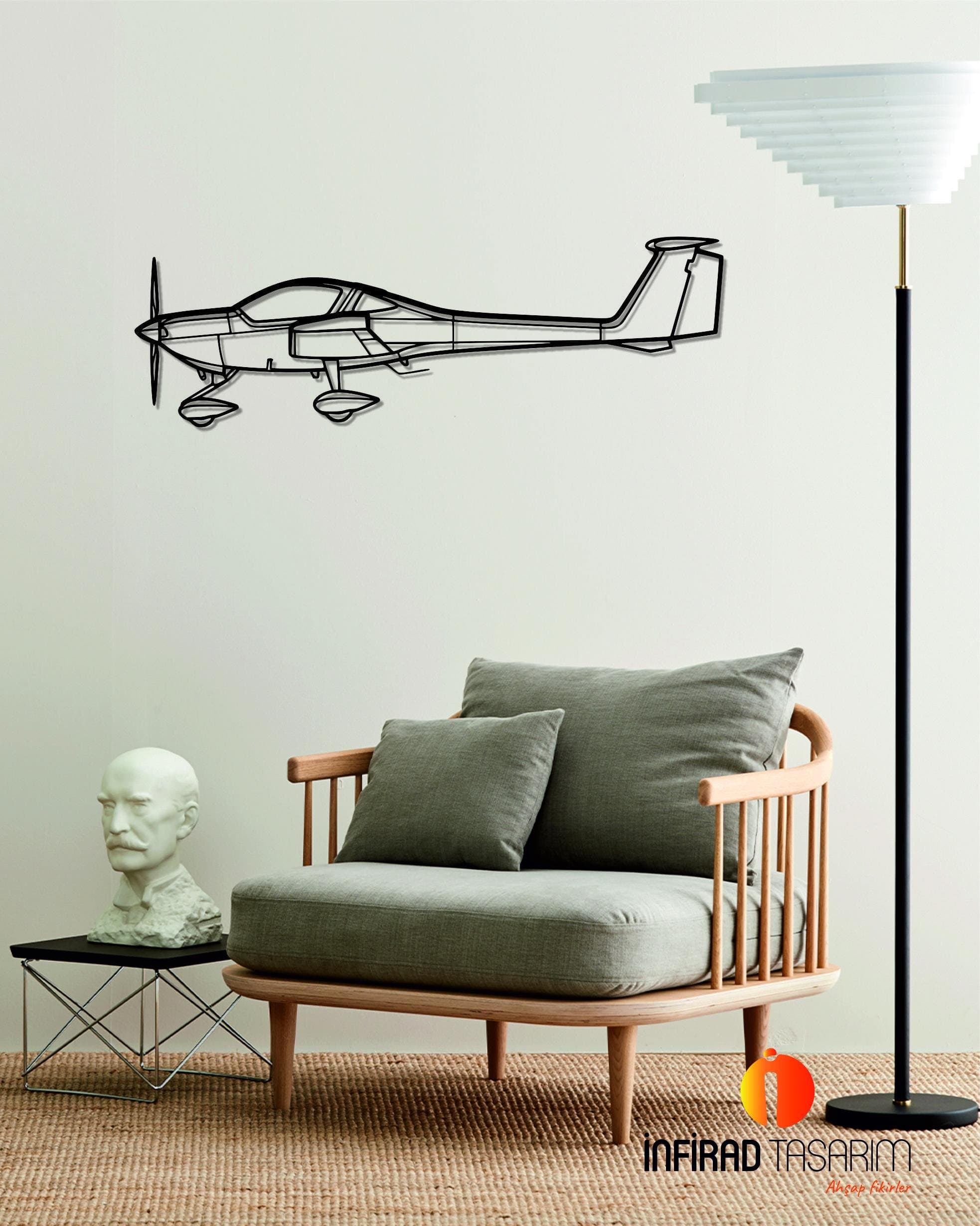 DA20 Aircraft Silhouette Metal Wall Art | Airplanes Wall Art | Airplanes Home Decor l Gift Metal Decor l Minimalist Decor - image 4